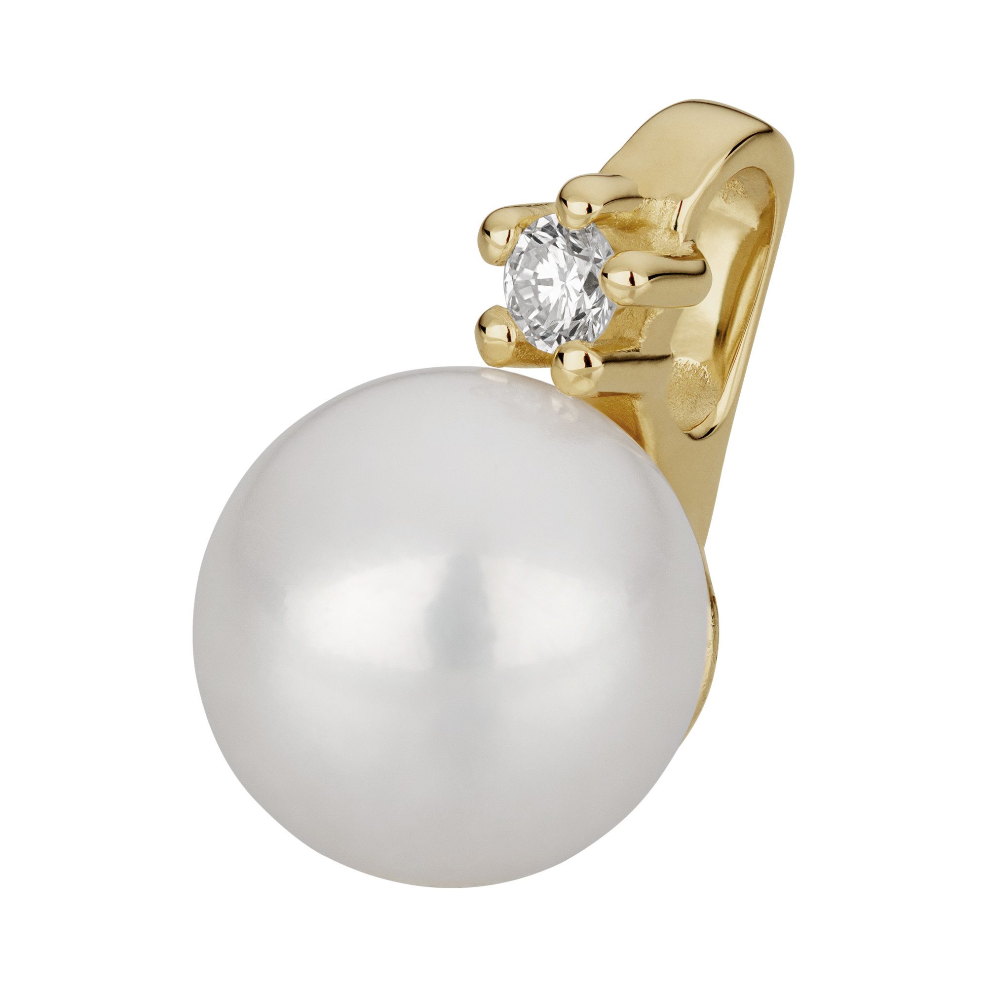 Orolino Kettenanhänger 585 Gold mit Brillant 0,03ct. + Perle 6,5-7mm günstig online kaufen