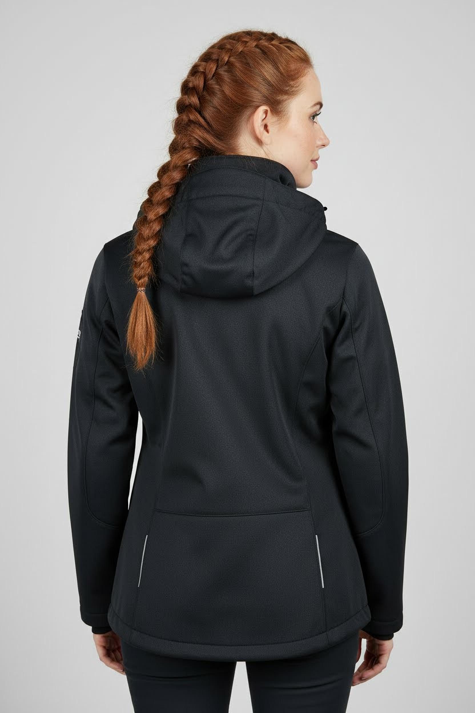 CMP Softshelljacke WOMAN JACKET ZIP HOOD mit Kinnschutz, atmungsaktiv, wasserdicht