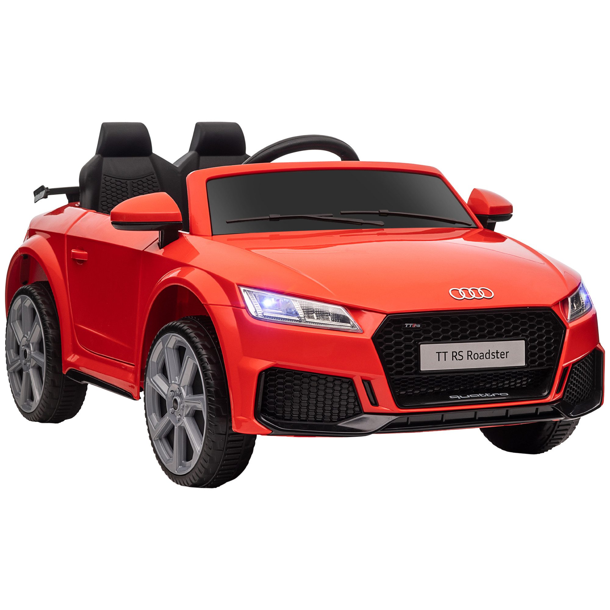 HOMCOM Elektro-Kinderauto Kinderauto mit Scheinwerfer, Belastbarkeit 25 kg, (1-tlg), Rot 102 x 60 x 44 cm