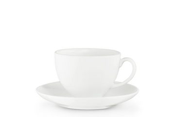 Konsimo Kaffeeservice MUSCARI Tasse Untertasse Dessertteller (36-tlg), 12 Personen, Porzellan, Spulmachinen- und Mikrowellengeeignet, Rund