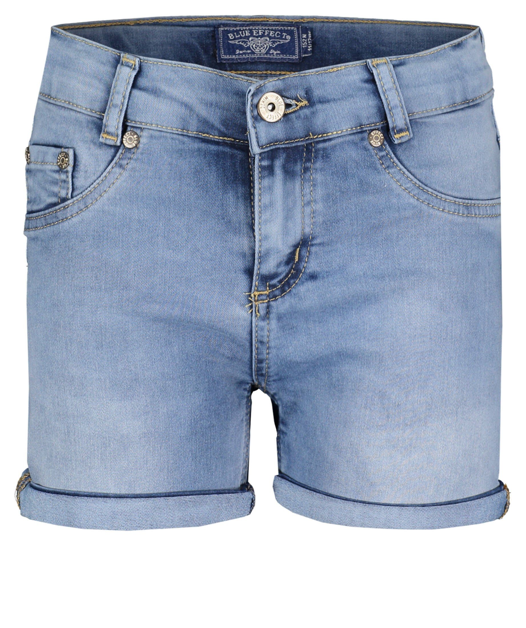 Shorts stoned EFFECT (81) (1-tlg) Mädchen blue BLUE Jeansshorts