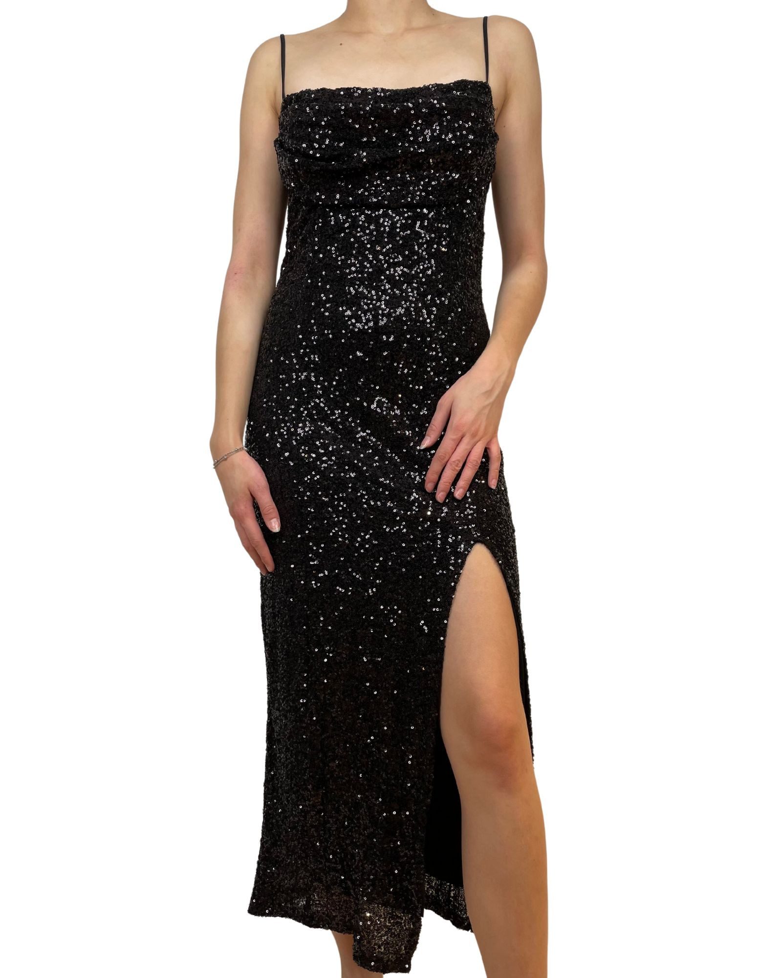 ITALY VIBES Paillettenkleid SHINE - Glitzer - Abendkleid - Cocktailkleid - Kleid - ONE SIZE passt hier Gr. XS - M