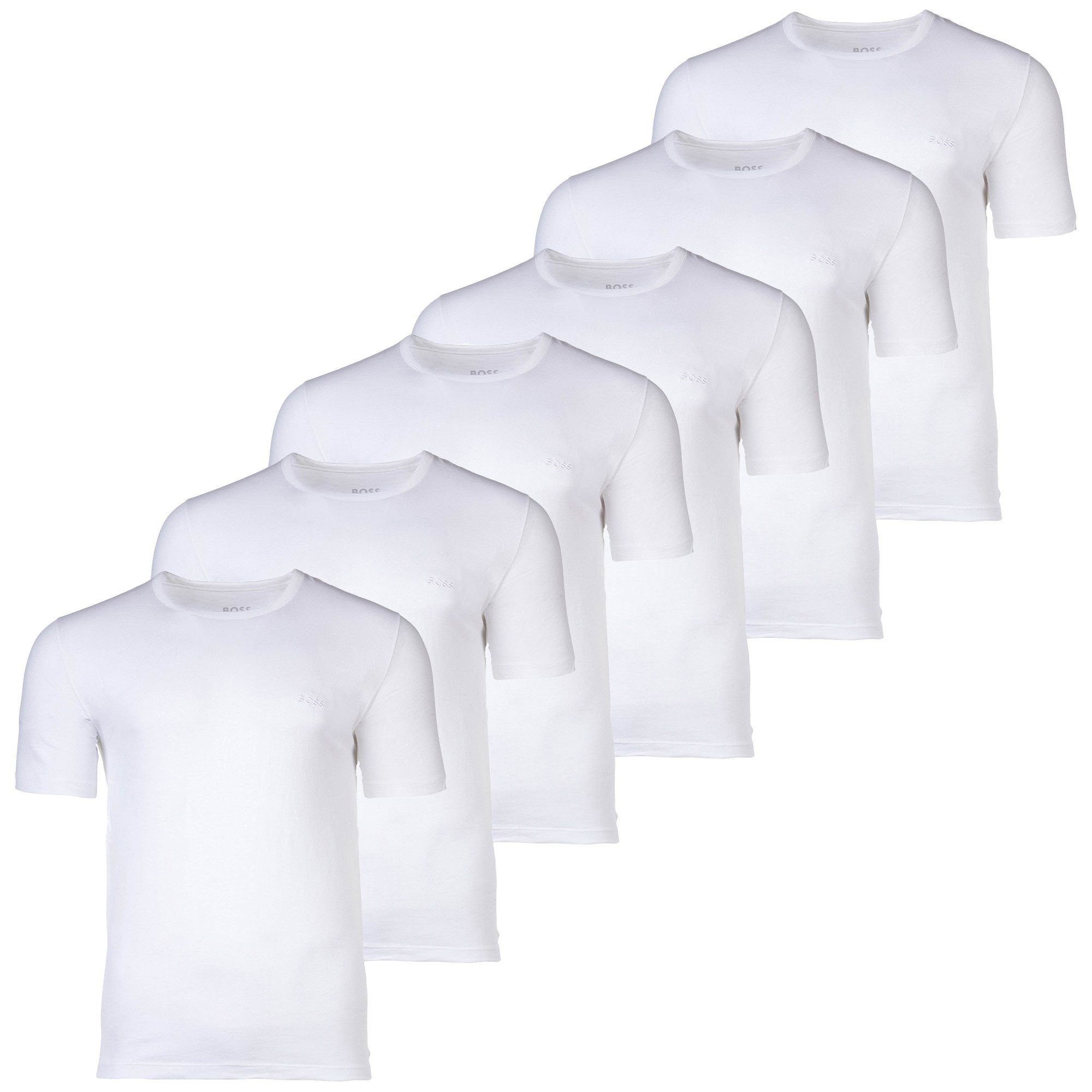 BOSS T-Shirt Herren T-Shirt 6er Pack Baumwolle (Packung, 6er Pack)