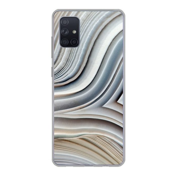 MuchoWow Handyhülle Marmoroptik - Stein - Linien - Luxus - Marmor Phone Case Handyhülle Samsung Galaxy A71 Silikon Schutzhülle