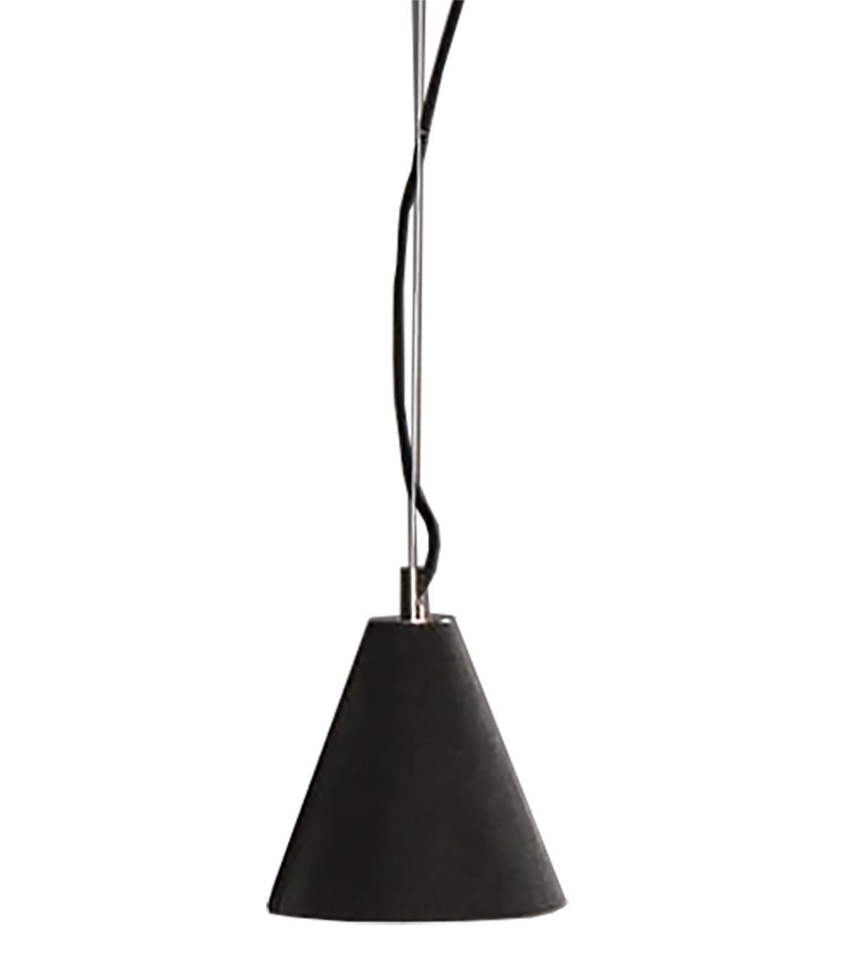 Kiom Pendelleuchte Beton-Hängeleuchte Niiza Samt schwarz Ø 19,5 cm, mit Samtüberzug, Leuchtmittel nicht inklusive, Leuchtmittel abhängig