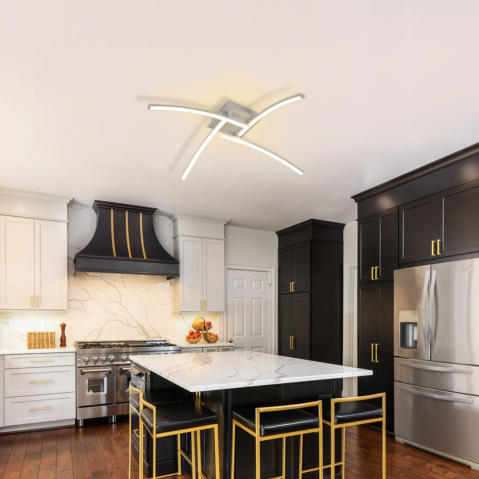 Riserva Deckenleuchten LED Deckenleuchte 24W 4000K Weiß modern 4-Balken 60x60 cm