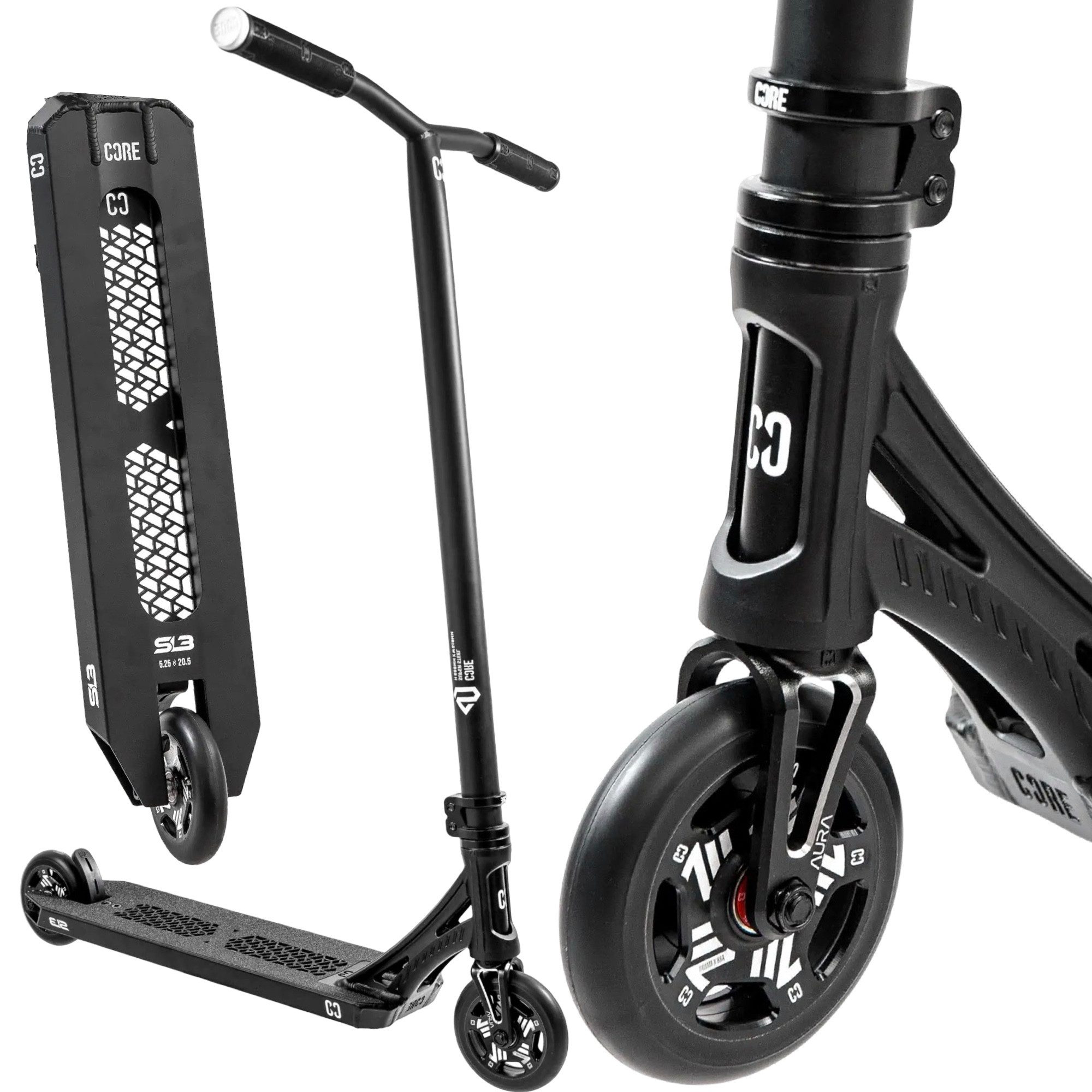 Stuntscooter CORE SL3 Stunt-Scooter Park H=92,5cm Schwarz