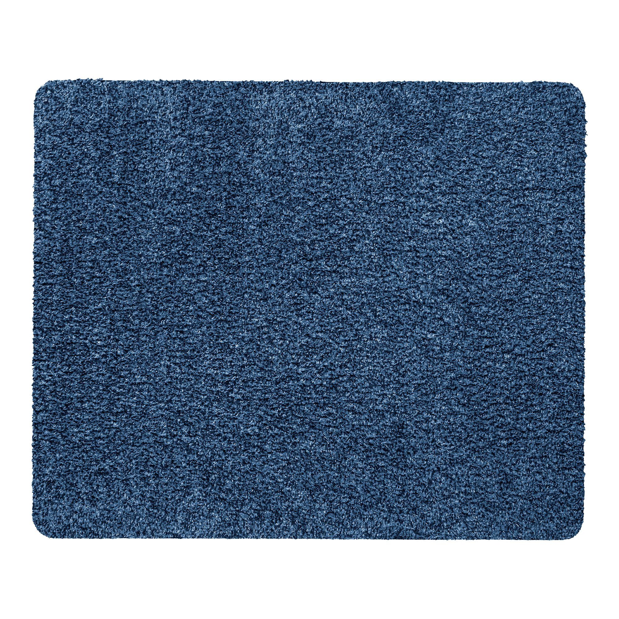Fußmatte DEN HAAG, GMD Living, rechteckig, Höhe: 5 mm, Fußmatte für den Innenbereich, 50 x 60 cm dunkelblau