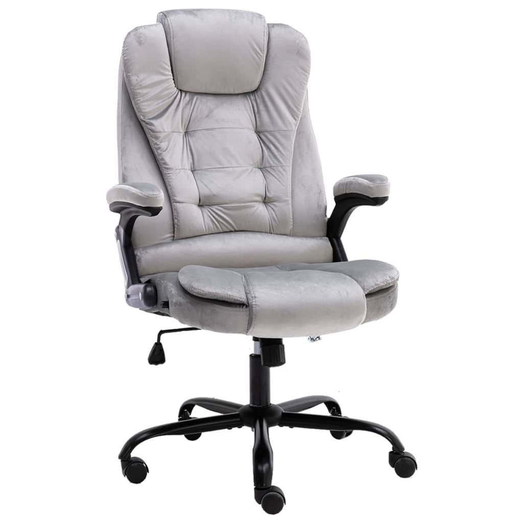 vidaXL Bürostuhl Bürostuhl Hellgrau Samt