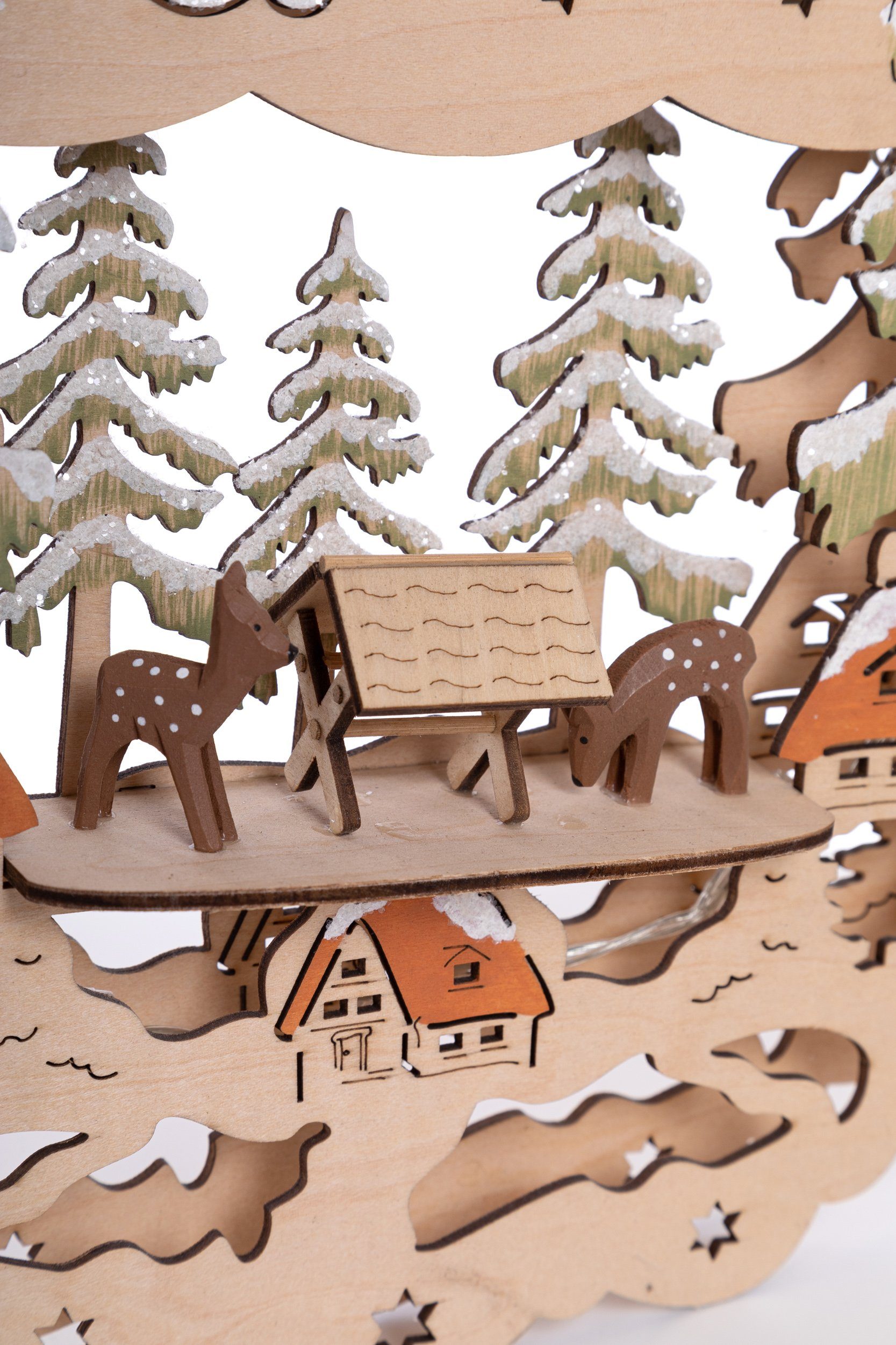 zum Winterdorf ans Holz zur Fenster, Wohnando Hinhängen Weihnachtsdorf aus Weihnachtszet