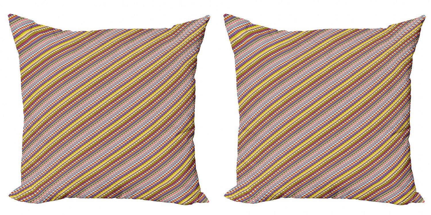 Kissenbezüge Modern Accent Doppelseitiger Digitaldruck, Abakuhaus (2 Stück), Abstrakt Blume des Lebens Stripes