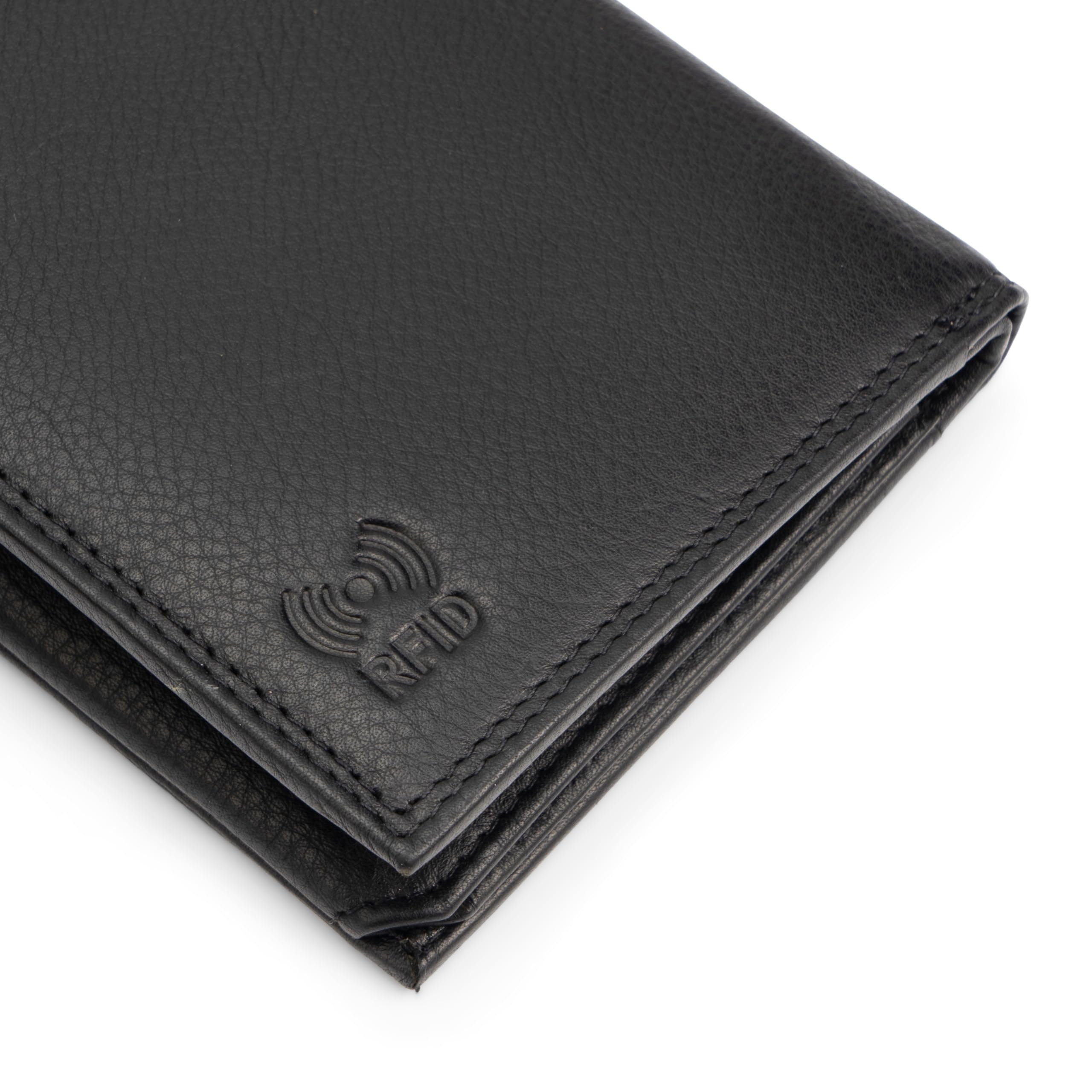 Made elegant, Premium-Ledergeldbörse Schwarz 1-tlg), [Manager] SERASAR of Genuine Leather casual, Geldbörse (Classic,