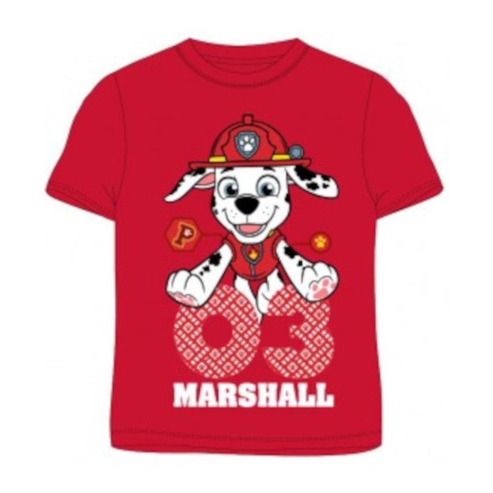 PAW PATROL T-Shirt PAW Patrol '03 Marshall' Kurzarm T-Shirt für Jungen, Rot, Größen