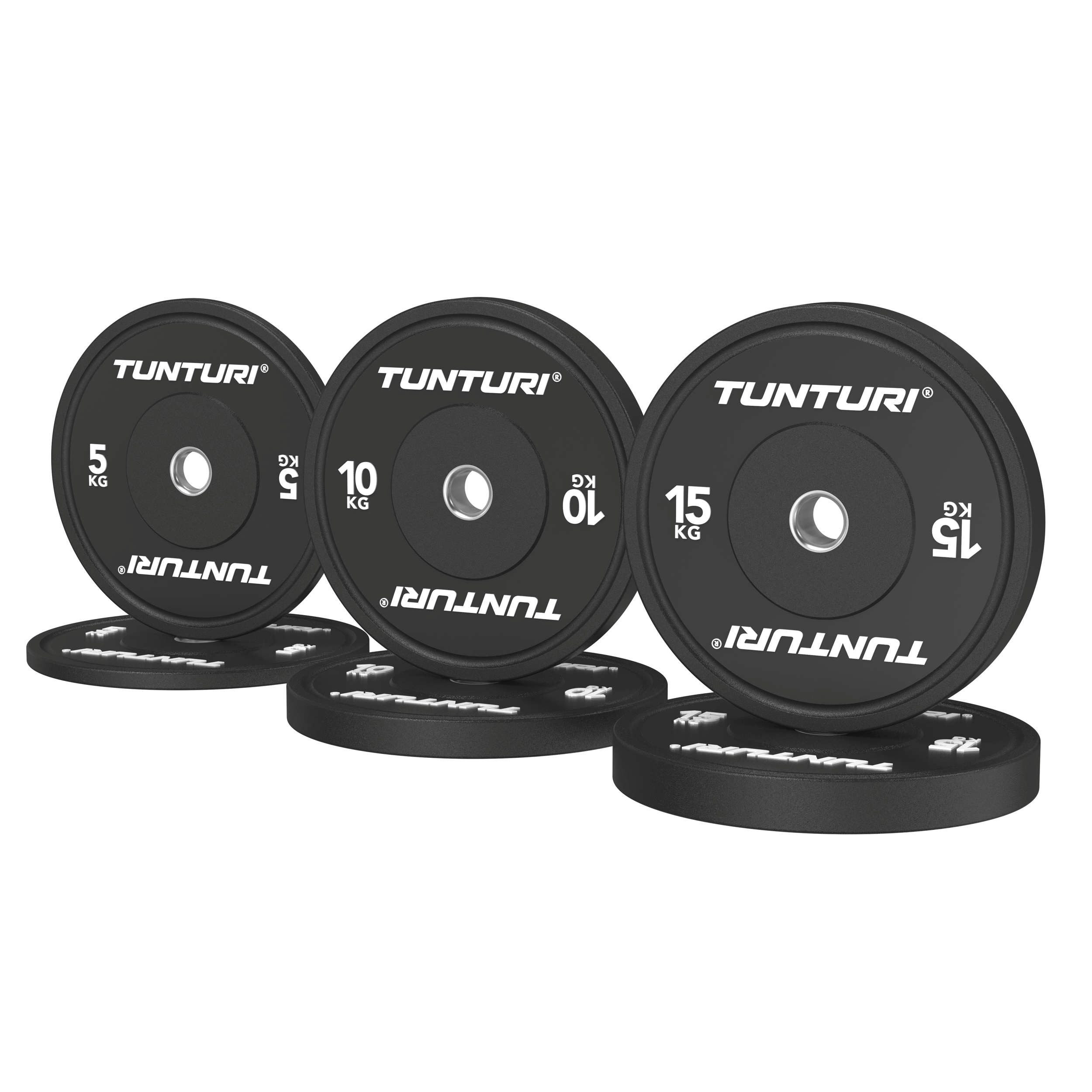 Tunturi Gewichtsscheibe Platinum Bumper Plates - Hantelgewichte - Hantelscheiben - Set 60kg -
