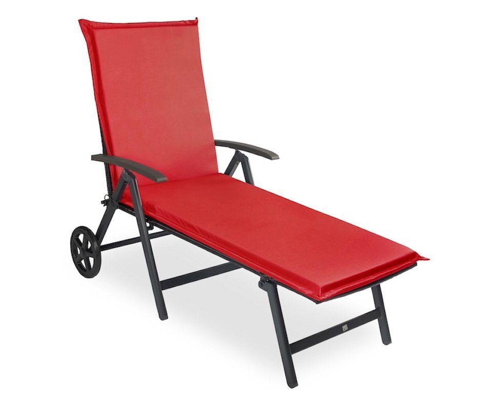 sunnypillow Liegenauflage 190 x 60 cm, 1 Stück Rot