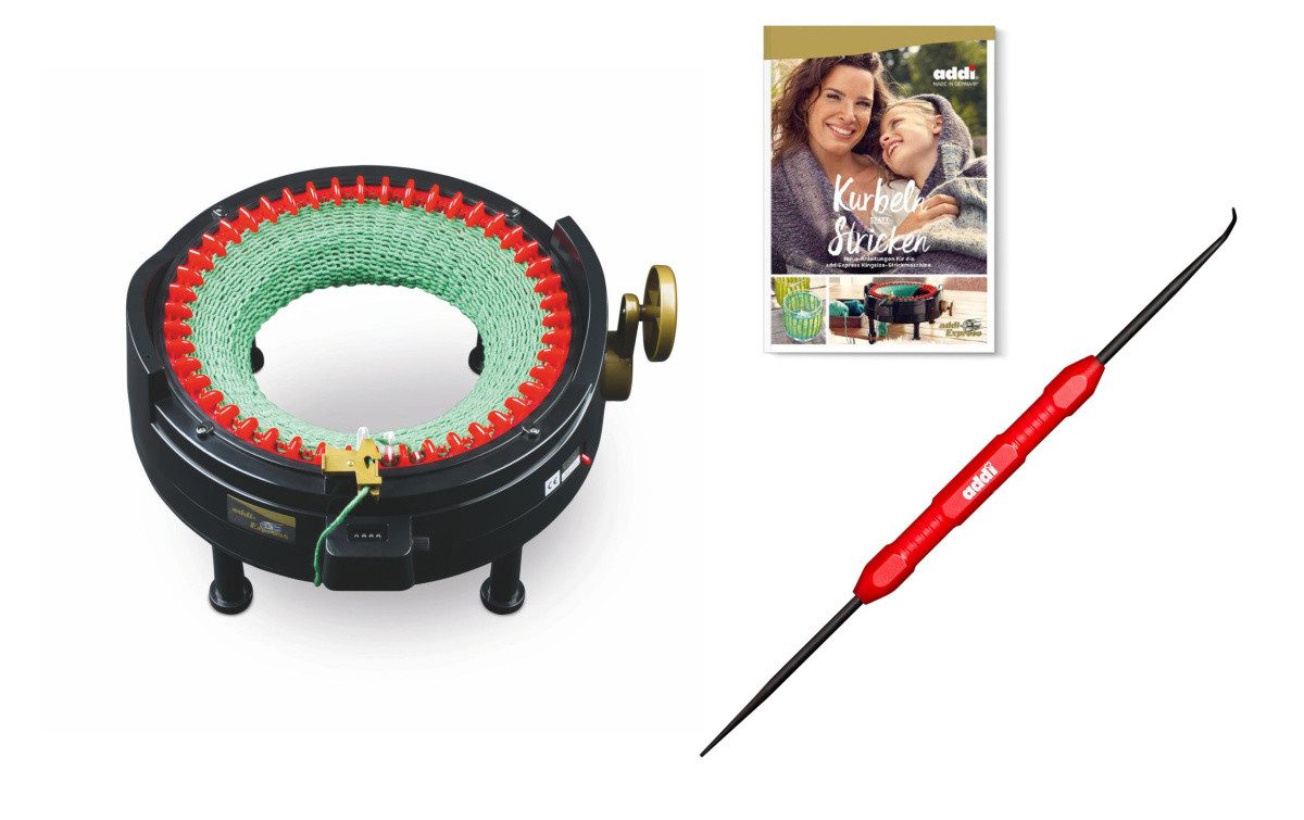 addi Strickmaschine addi-Express Kingsize Bundle mit Buch und Express-Haken