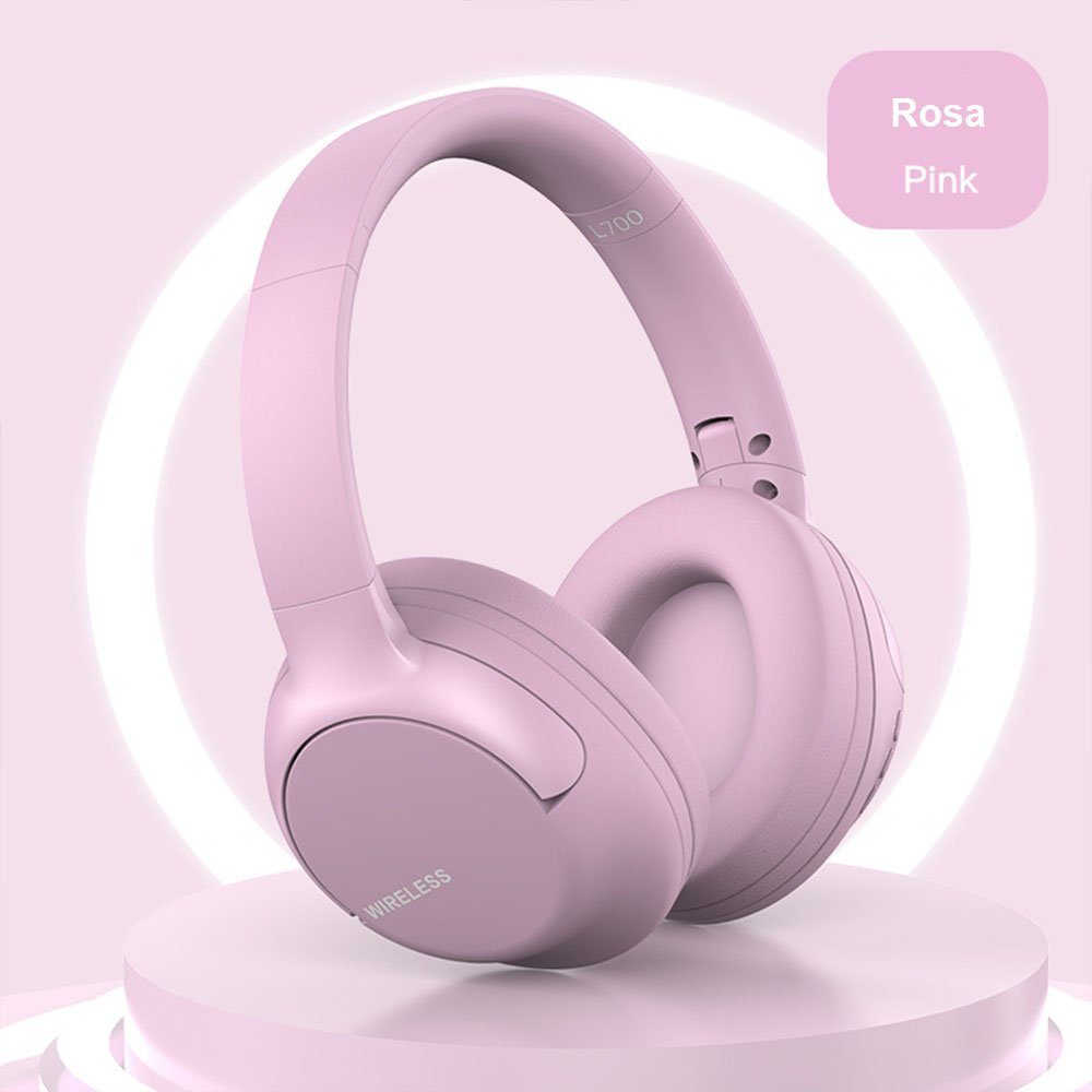 MOUTEN Bluetooth-Kopfhörer Over-Ear-Ohrhörer mit Geräuschunterdrückung Bluetooth-Kopfhörer Rosa