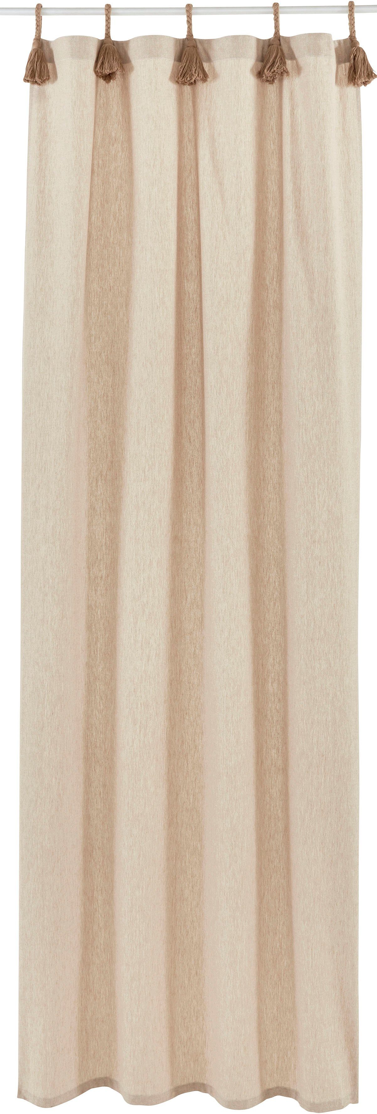 LeGer Größen beige verschiedene Vorhang by Bio-Baumwolle, (1 Lena Gercke, gewebt, Schlaufen St), Home Jada, blickdicht, blickdicht,