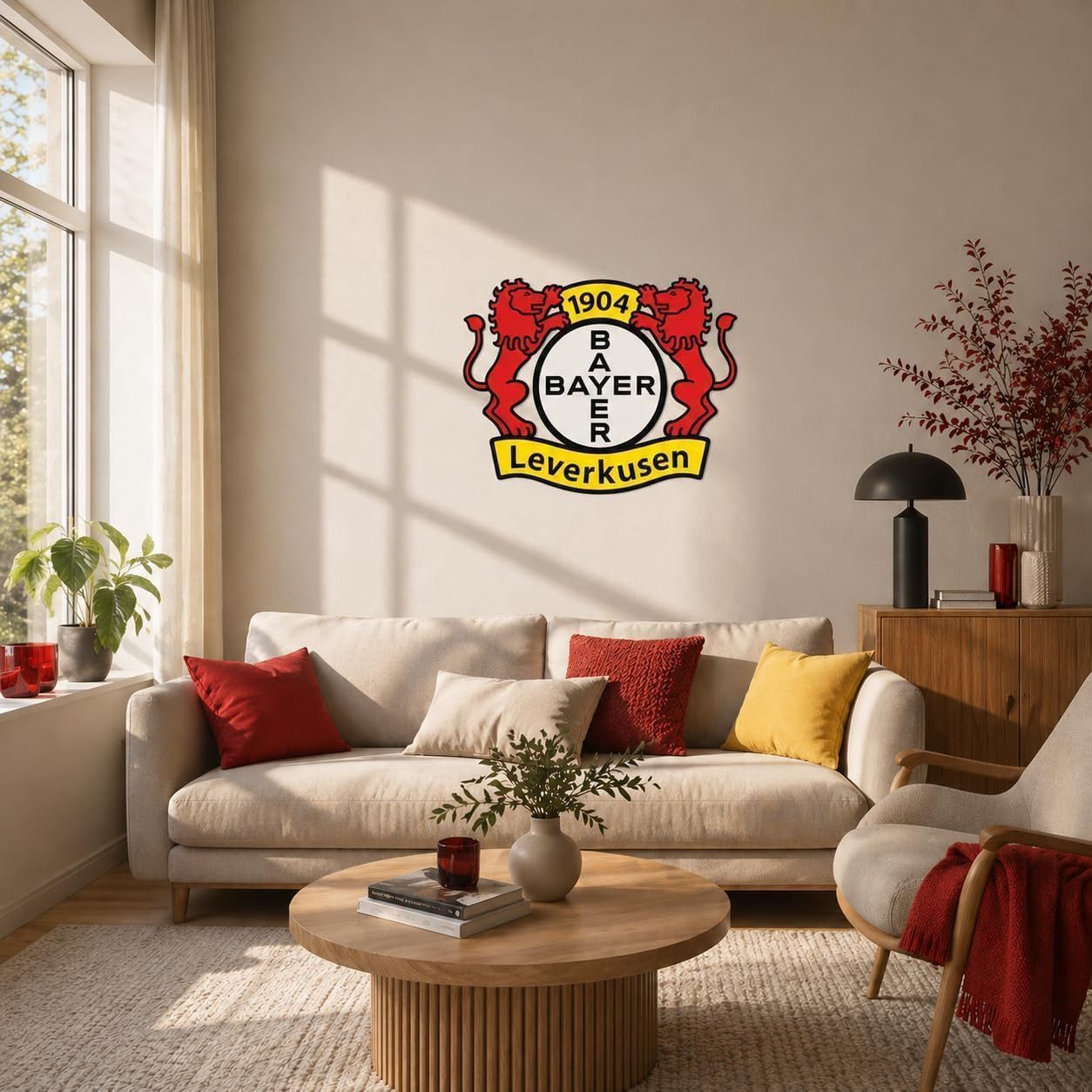 Bayer 04 Leverkusen Wandtattoo Bayer 04 Leverkusen Wandsticker Fußball Aufkleber, Wandbild selbstklebend, entfernbar