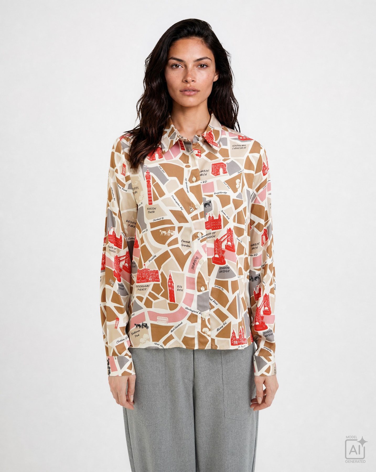 Milano Italy Hemdbluse SHIRT BLOUSE 1/1 SLE