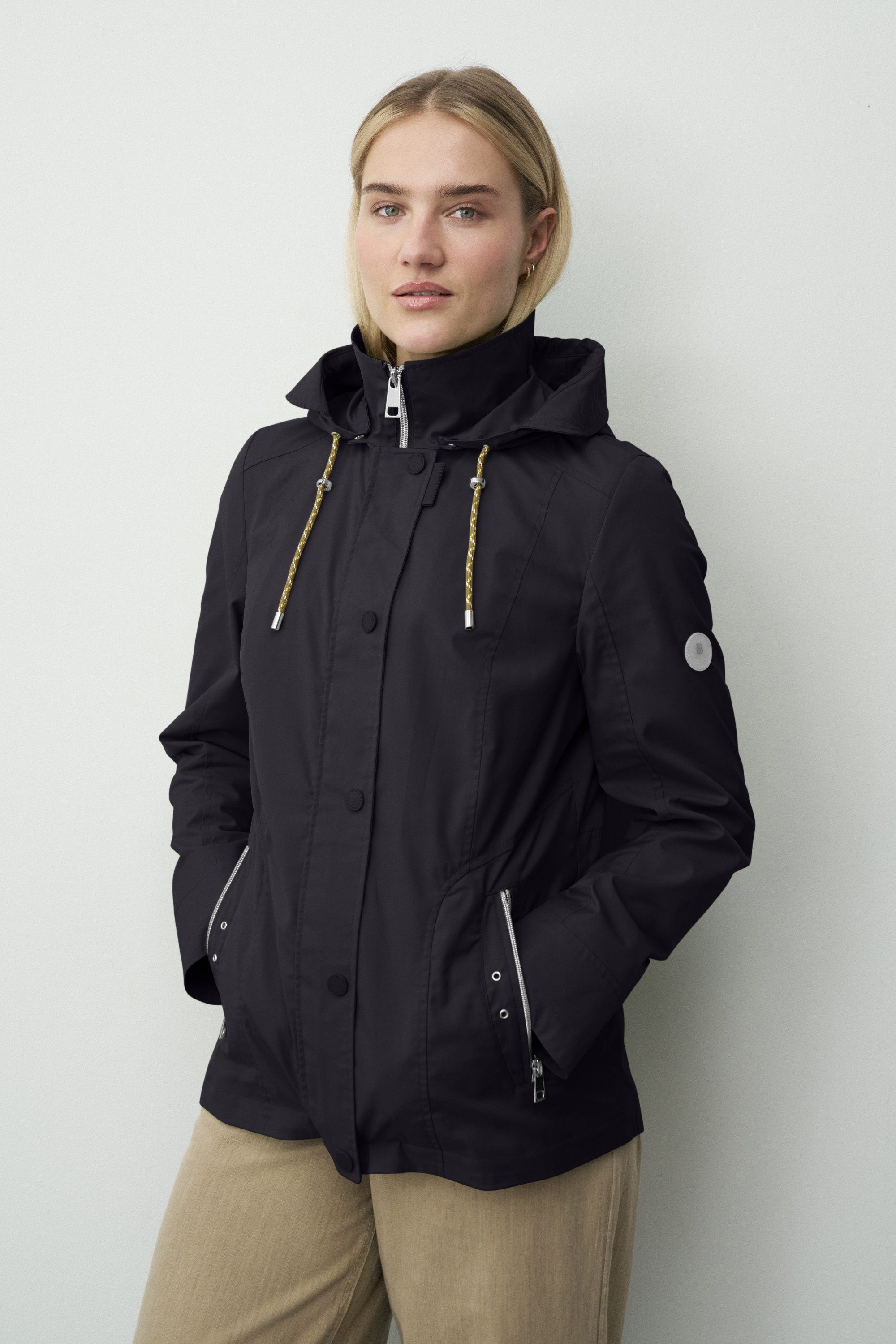 Barbara Lebek Outdoorjacke Übergangsjacke, Frühlingsjacke oder Damenjacke mit abnehmbarer Kapuze
