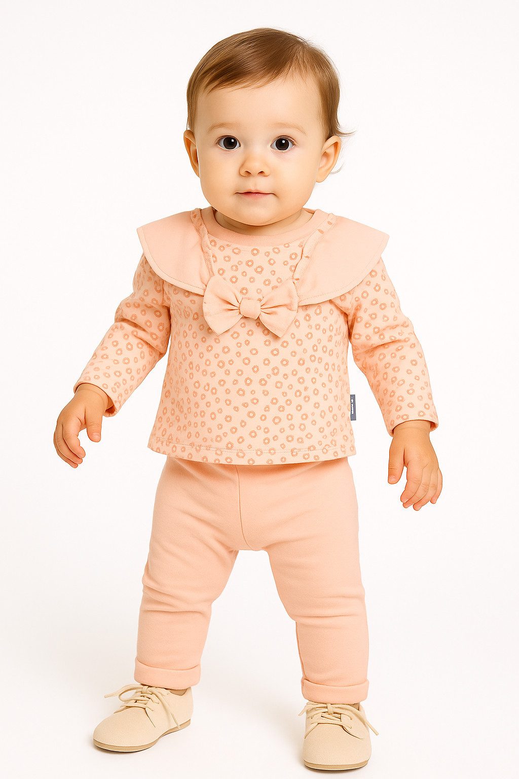 Lorey Medtec Neugeborenen-Geschenkset Mädchen Outfit, 2er Set, Langarmshirt, Hose, 100% Baumwolle, Rosa (Langarmshirt + Hose)