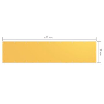 furnicato Sonnenschirm Balkon-Sichtschutz Gelb 90x400 cm Oxford-Gewebe