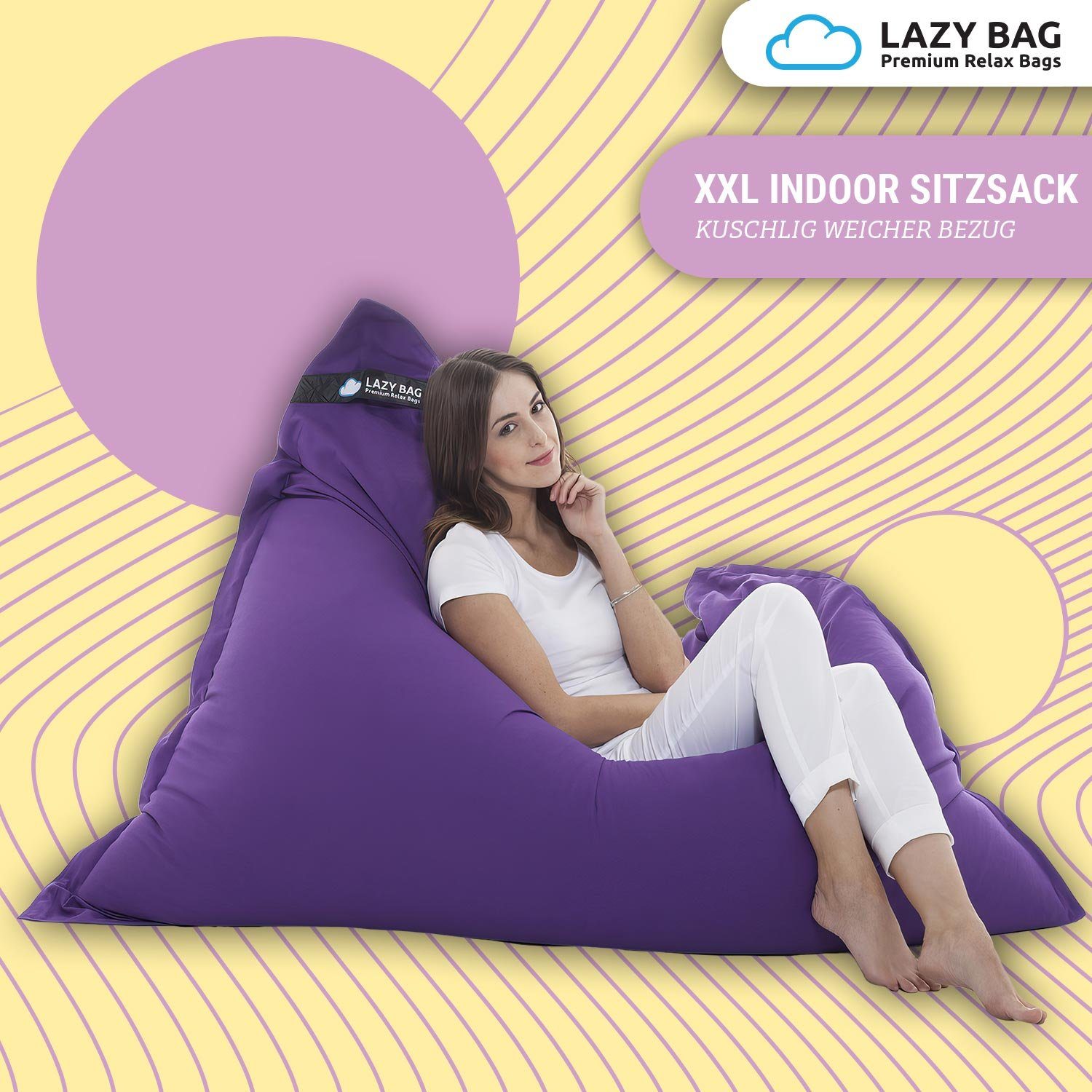 LazyBag Sitzsack Indoor XXL Riesensitzsack (Sitzkissen günstig online kaufen