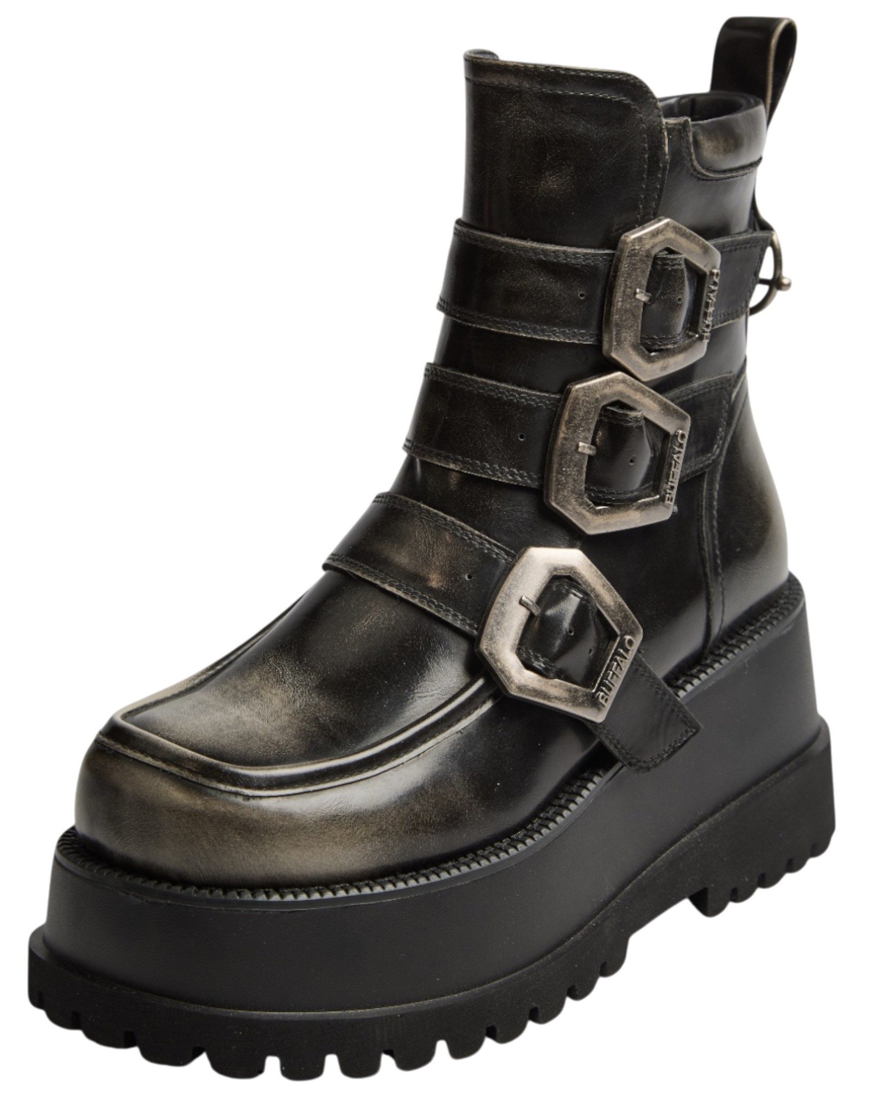 Buffalo PD00018578 Stack Biker Boot Black Stiefelette