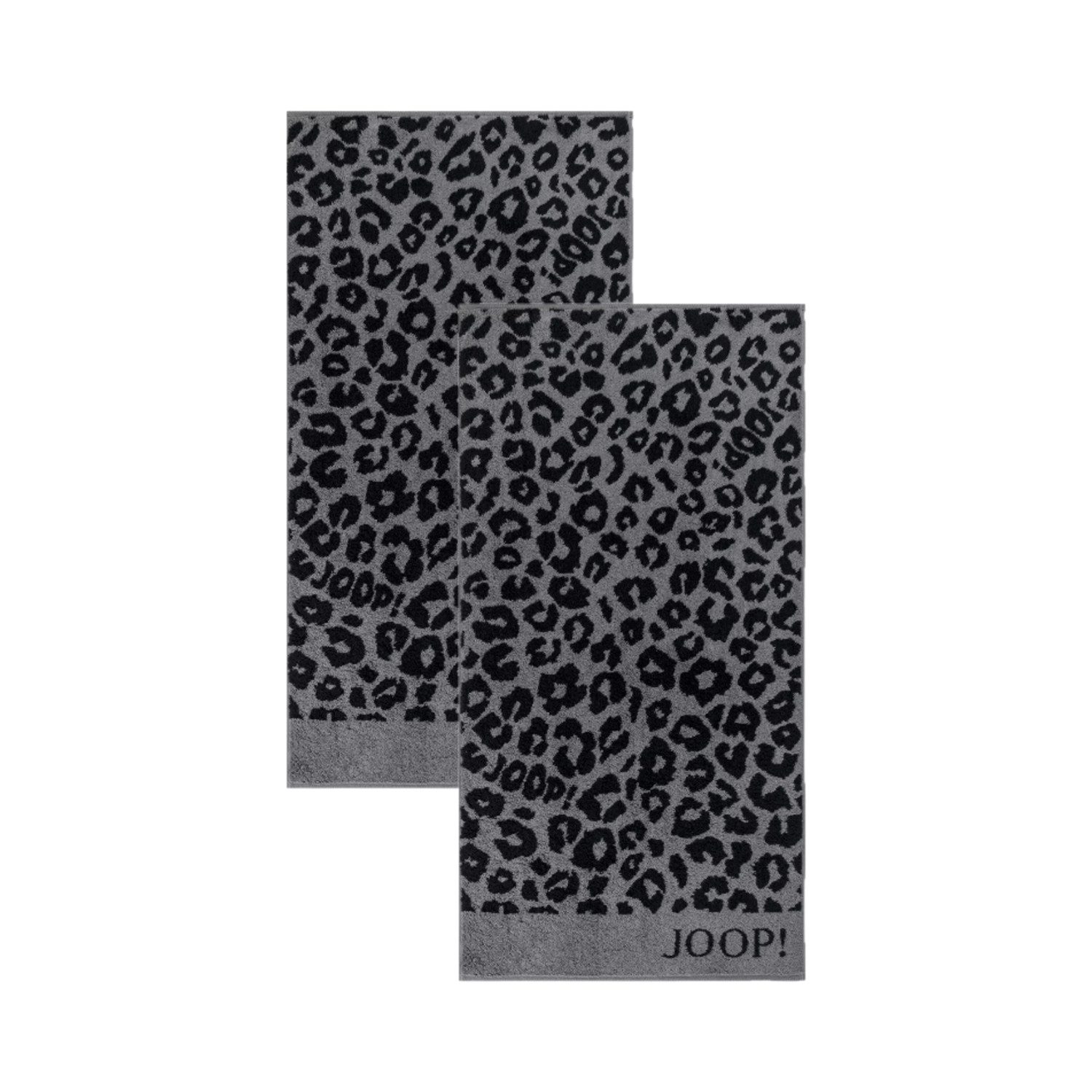 Handtuch 2 Stück Joop! Handtücher Leo Allover 1707-90 graphit 50x100