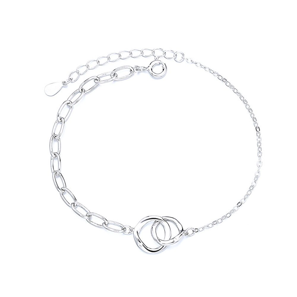 Silberarmband Doppelkreis Armband aus 925 Silber CD-SMK-K1-02