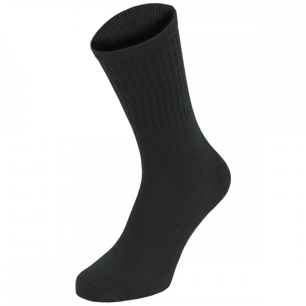 Wäsche/Bademode Strümpfe MFH Wandersocken Army Socken, schwarz, halblang, 3-er Pack - 39/42 (Packung, 3-Paar, 3 Paar) mit Plüsch