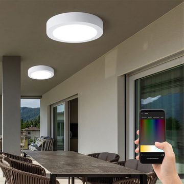 EGLO LED Wandstrahler, LED-Leuchtmittel fest verbaut, Warmweiß, Deckenleuchte Wandleuchte Außenlampe Hauswand Leuchte Aluguss