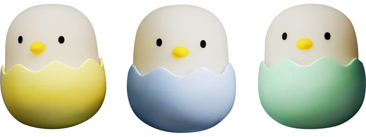 MegaLight Nachtlicht MegaLight LED Baby Eggy Nachtlicht mit Akku 3er-, Inkl. Leuchtmittel, Dimmbar nicht Smart Home-fähig ohne Bewegungsmelder