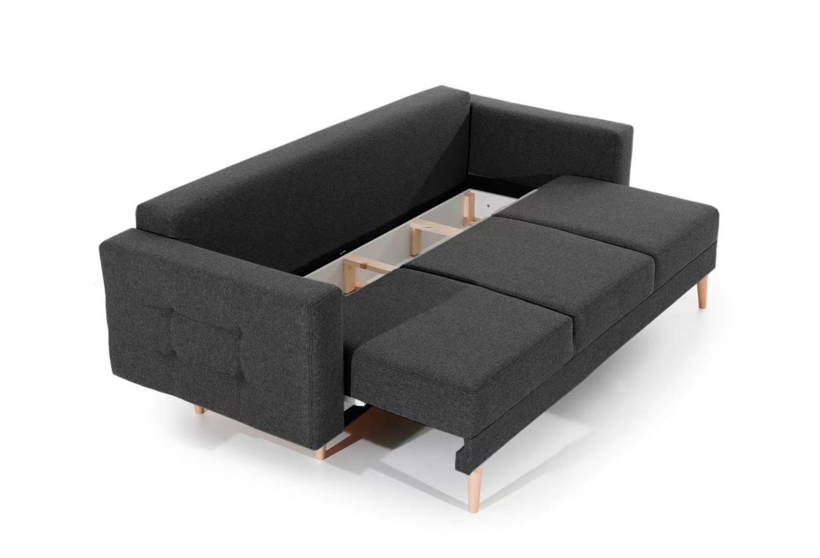 JVmoebel Sofa Sofa Dreisitzer Sofort, Bettkasten Sitzer in Couch 100% 3 Made Polster Europe Textil