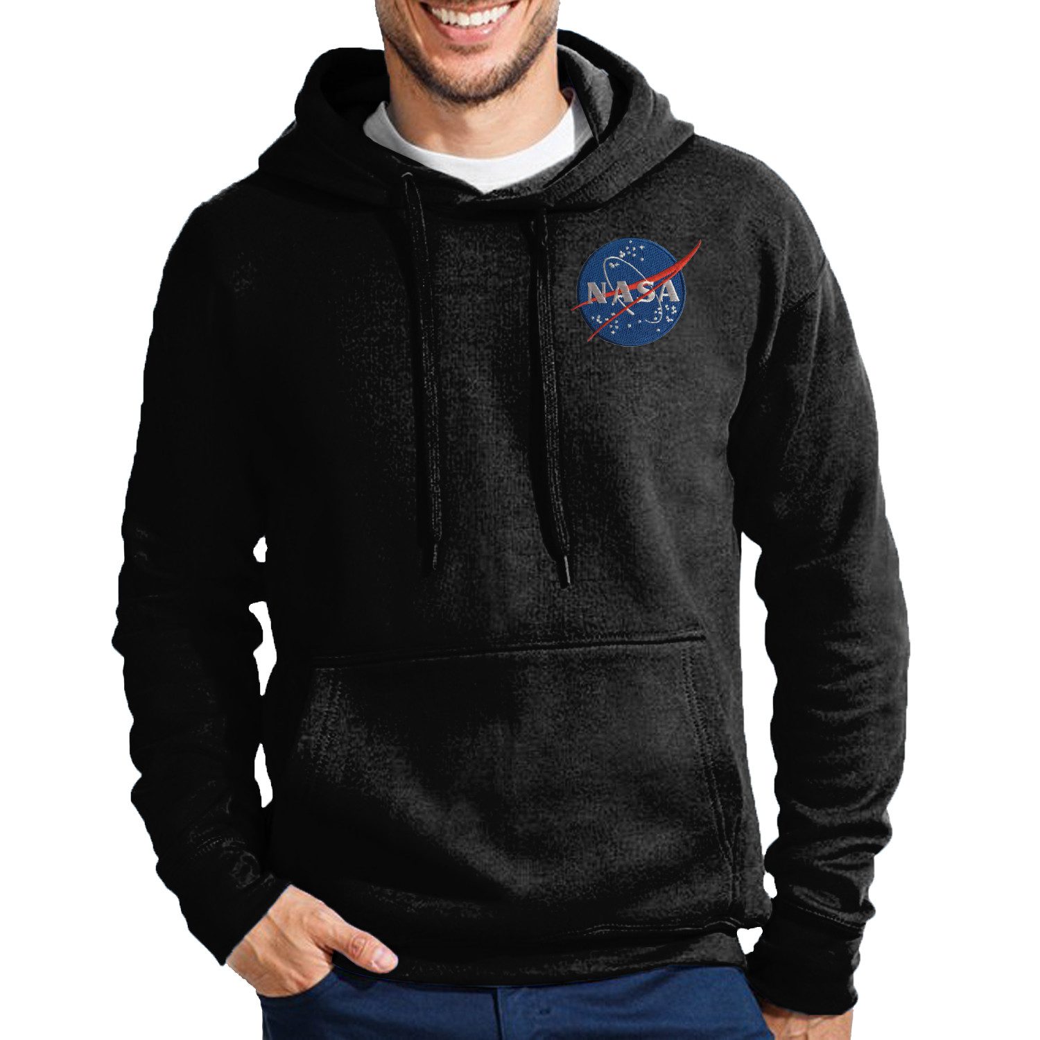 Blondie & Brownie Hoodie Nasa Hoodie Astronaut Space Mond Weltall Pullover für Herren Nasa Patches herren hoodie Weltraum Abenteuer