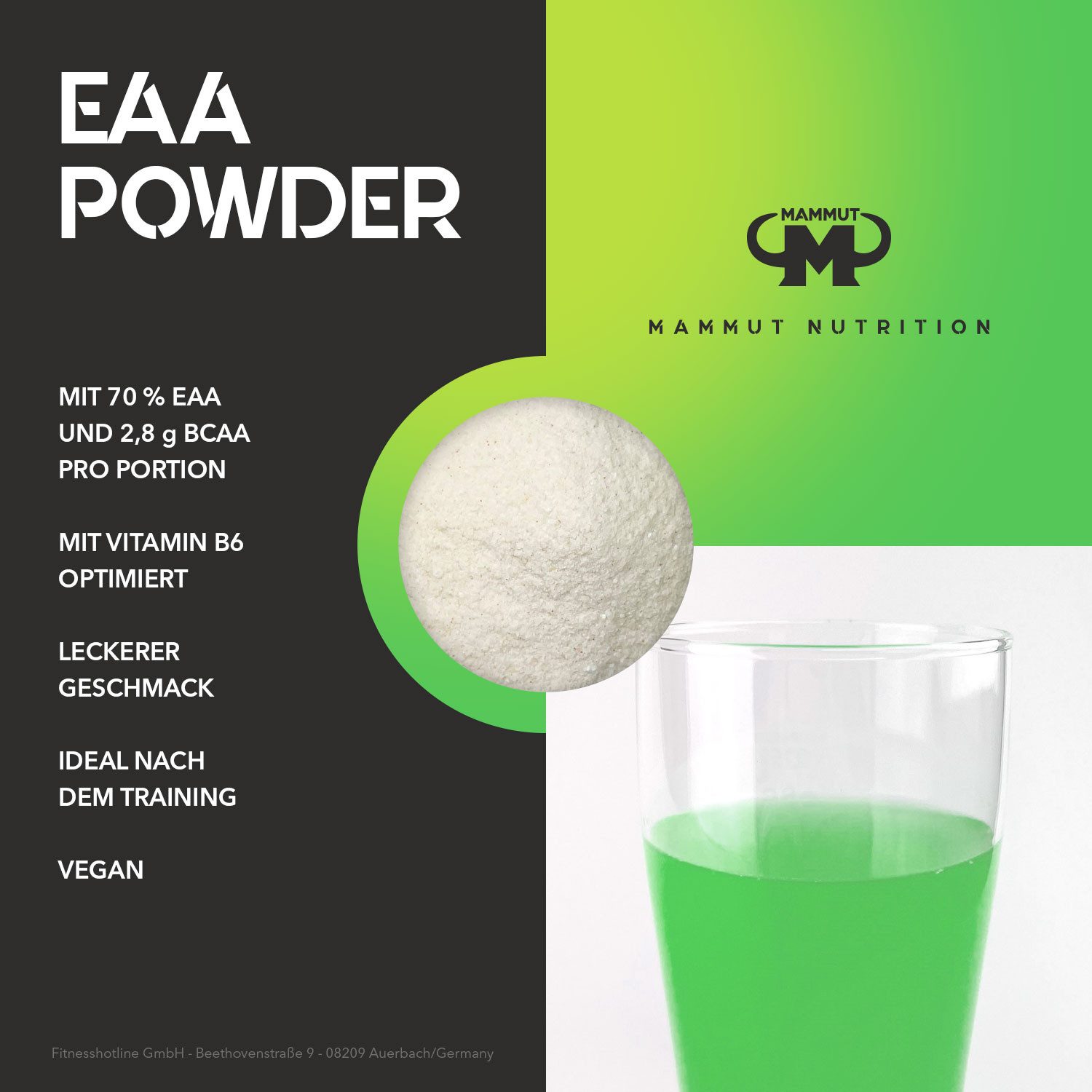 Mammut Nutrition EAA Powder - 250 g Dose Pulver, 250 g