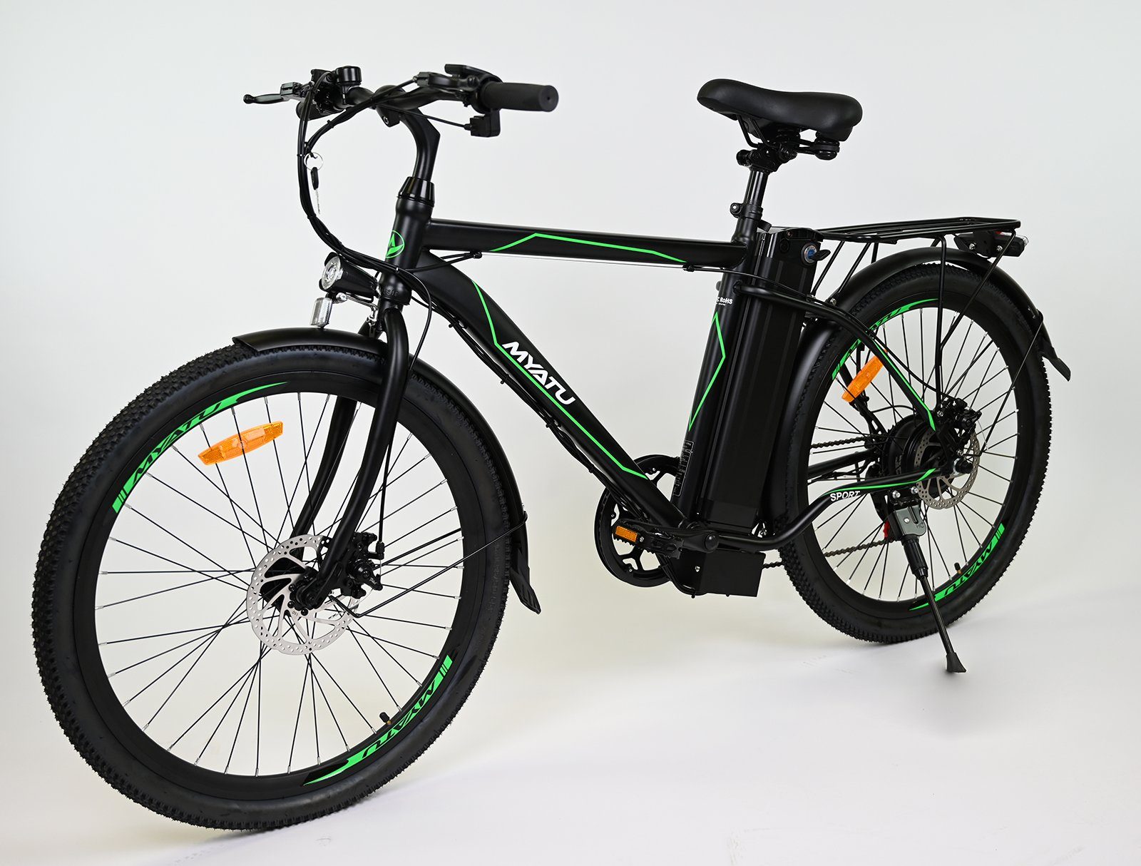 Heckmotor Kettenschaltung, 26" 6 E-Bike Elektrofahrrad Mountainbike Gang, Cityrad, Myatu