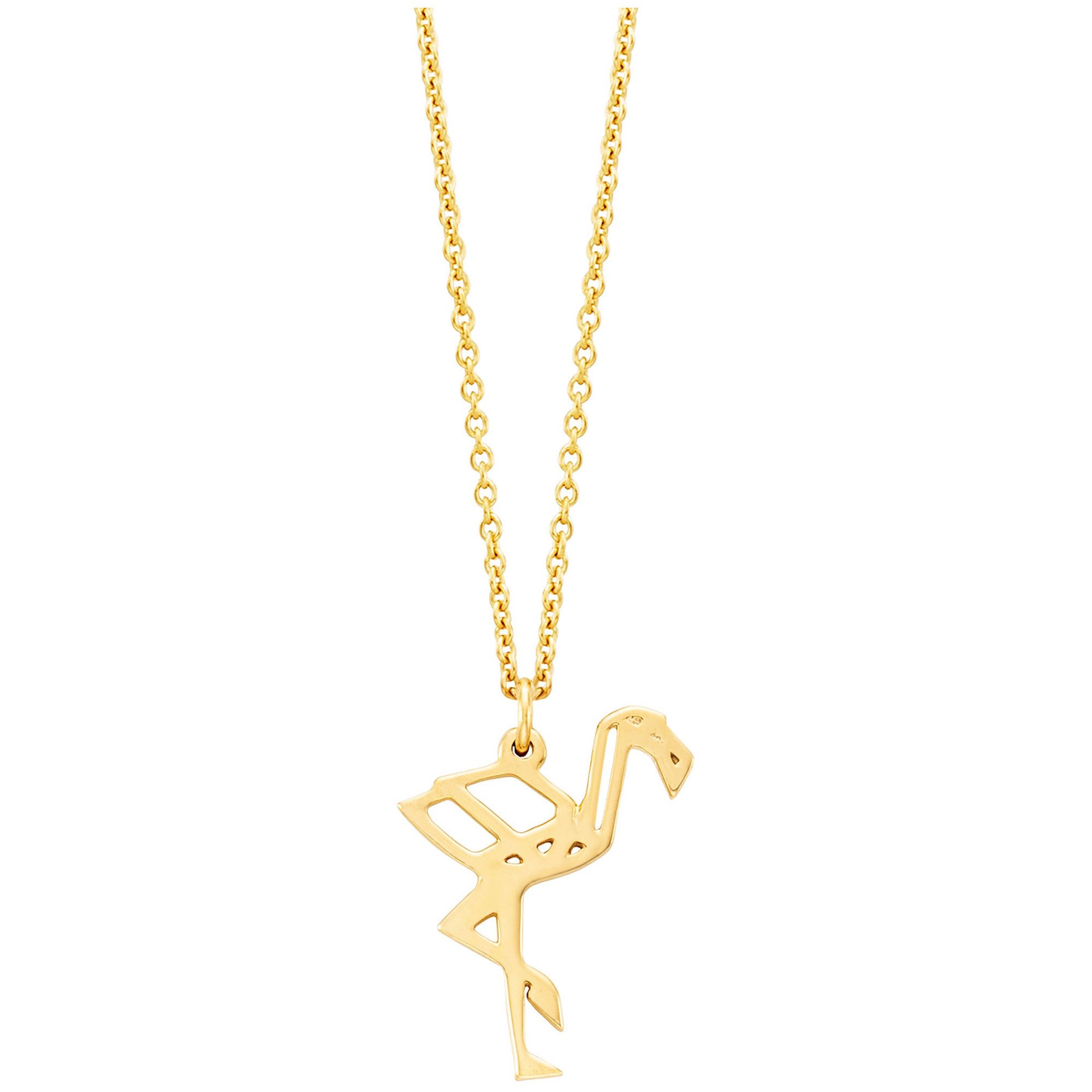 Julie Julsen Kette mit Anhänger 925/- Sterling Silber vergoldet Flamingo