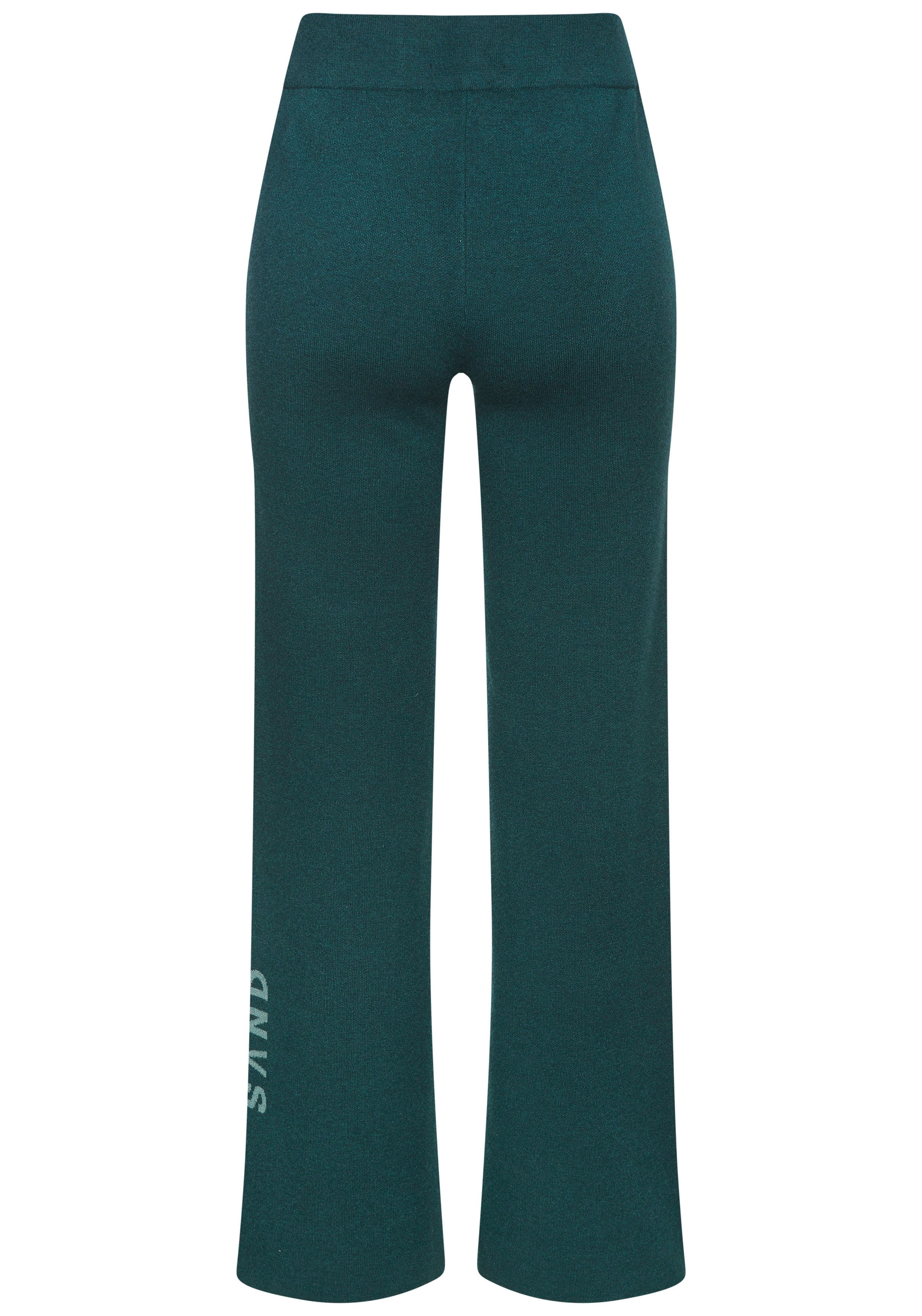 Elbsand Strickhose mit weitem Bein und eingestricktem Logo, Loungewear