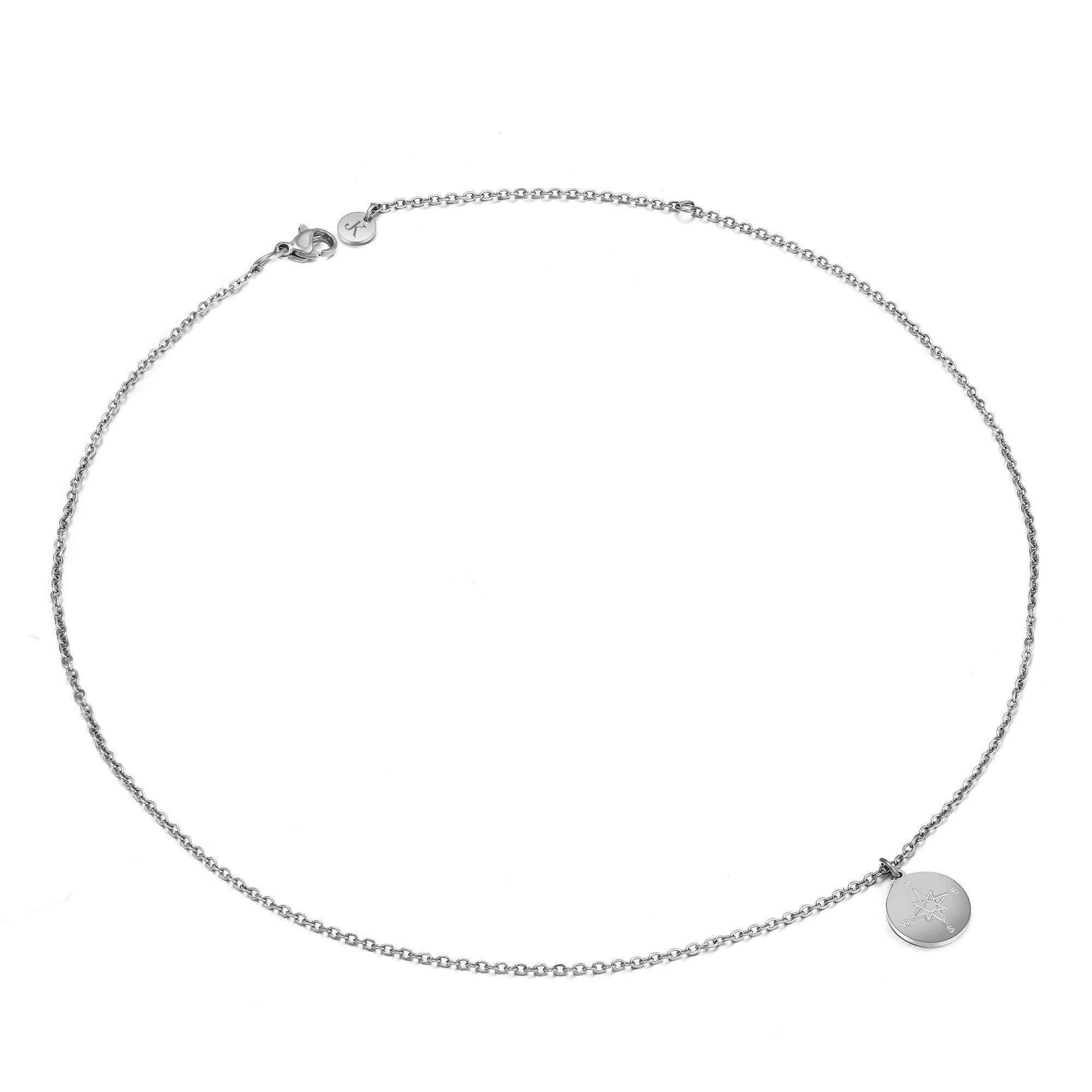 Kim Johanson Kette mit Anhänger Kompass, aus Edelstahl günstig online kaufen