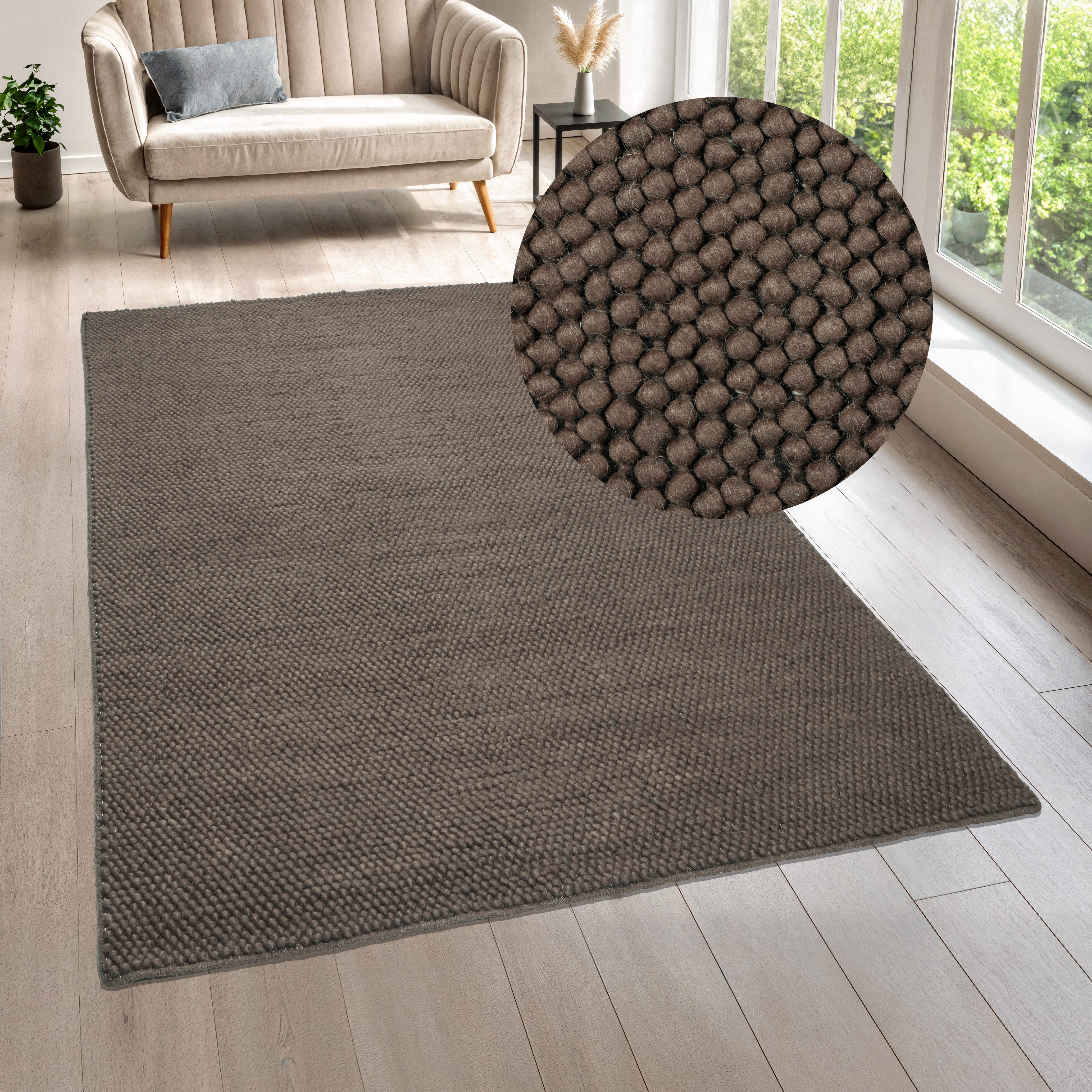 LeGer Home by Lena Gercke Wollteppich Ainhoa, handgewebt, Wolle, rechteckig günstig online kaufen