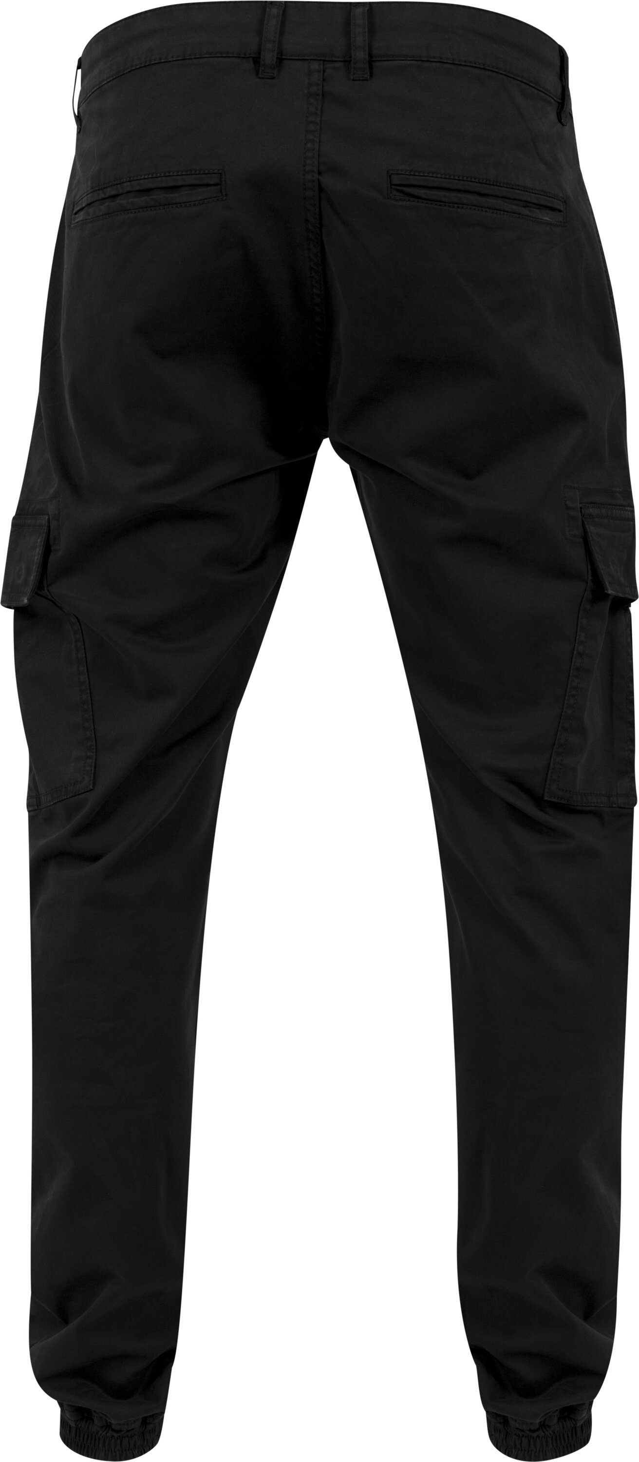 Jogging Cargo (1-tlg) Cargohose URBAN Pants Washed CLASSICS black Herren Twill