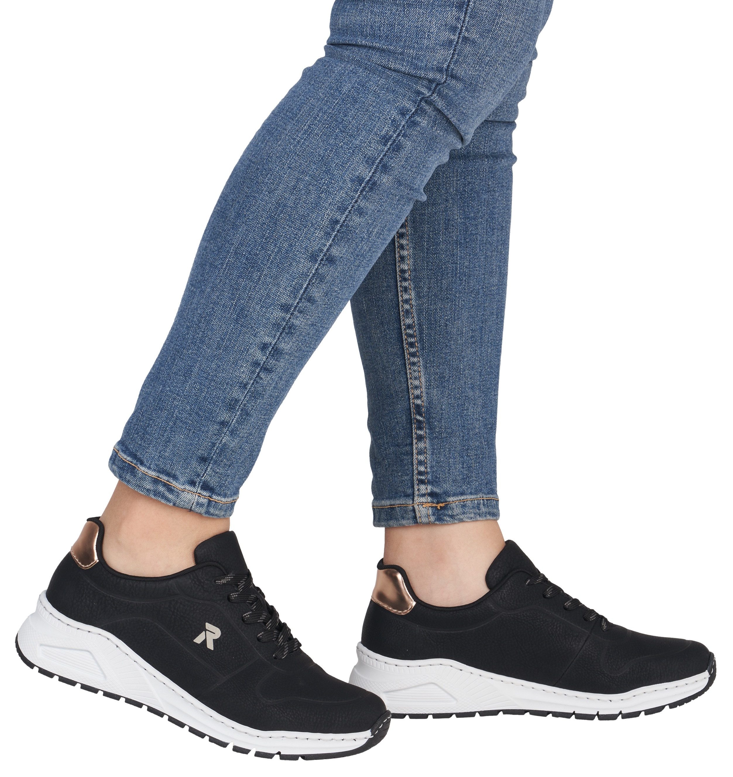 Rieker Sneaker mit MemoSoft-Innensohle, Freizeitschuh, Halbschuh, Schnürschuh