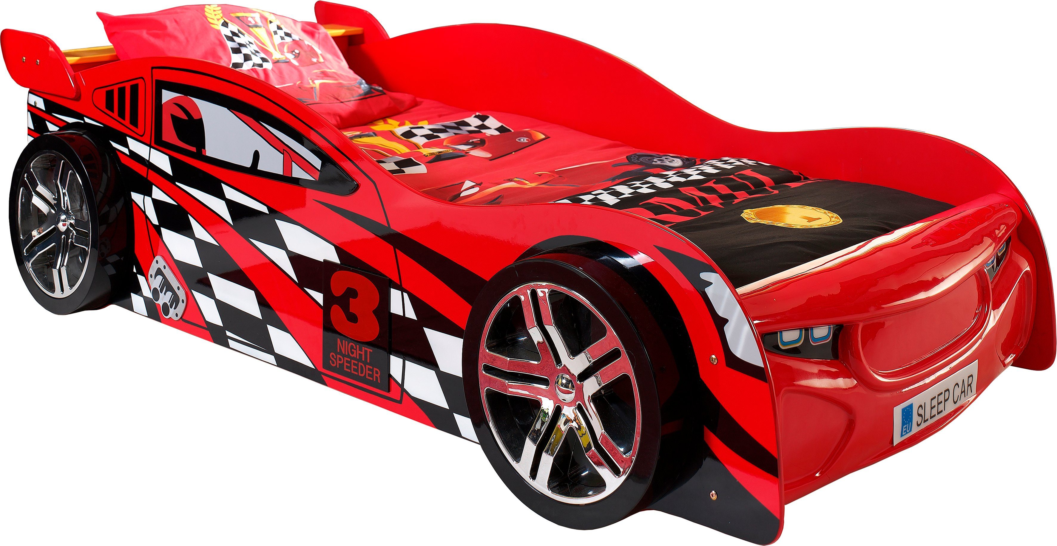 Vipack Kinderbett (Made in Europe), Rennwagenbett, Autobett