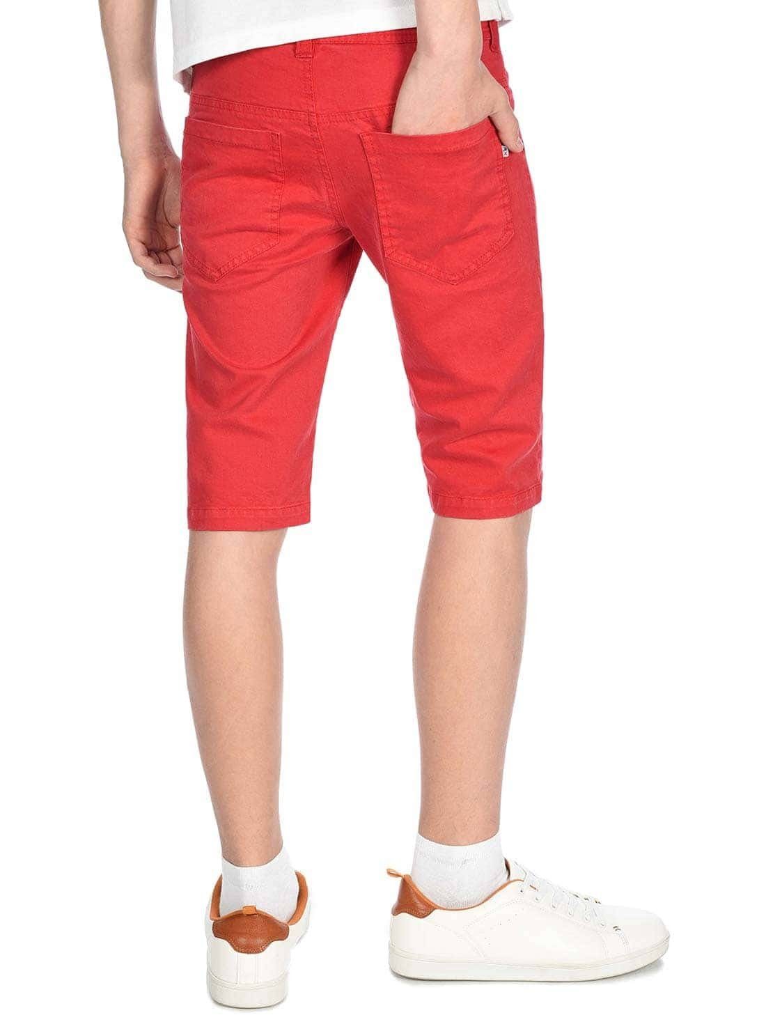 BEZLIT Chinoshorts Kinder Jungen Chino Bund elastischem mit Rot (1-tlg) Shorts