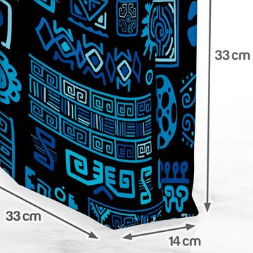 VOID Henkeltasche (1-tlg), Ethno Design Blau Muster Safari Indigen Dekor gemustert indigene urei