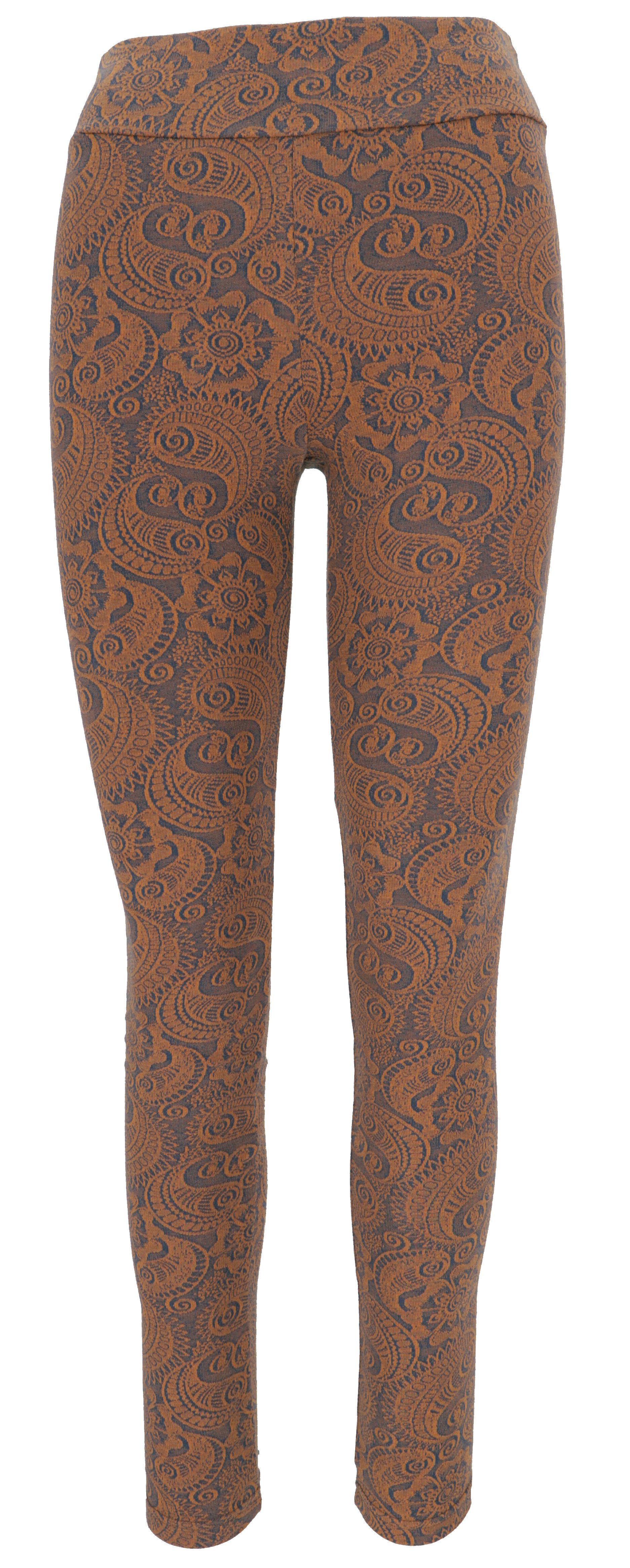 Guru-Shop Hose & Shorts Jacquard Yoga-Hose, Yoga Paisley Leggings.. alternative Bekleidung