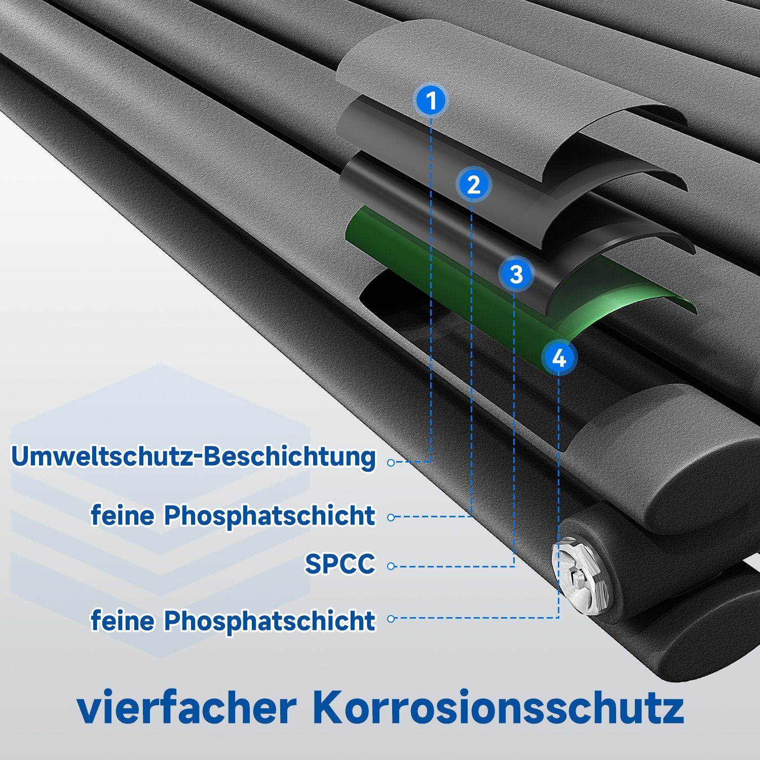 SONNI Designheizkörper Röhrenheizkörper Doppellagig Weiß/Anthrazit 593x1200 günstig online kaufen