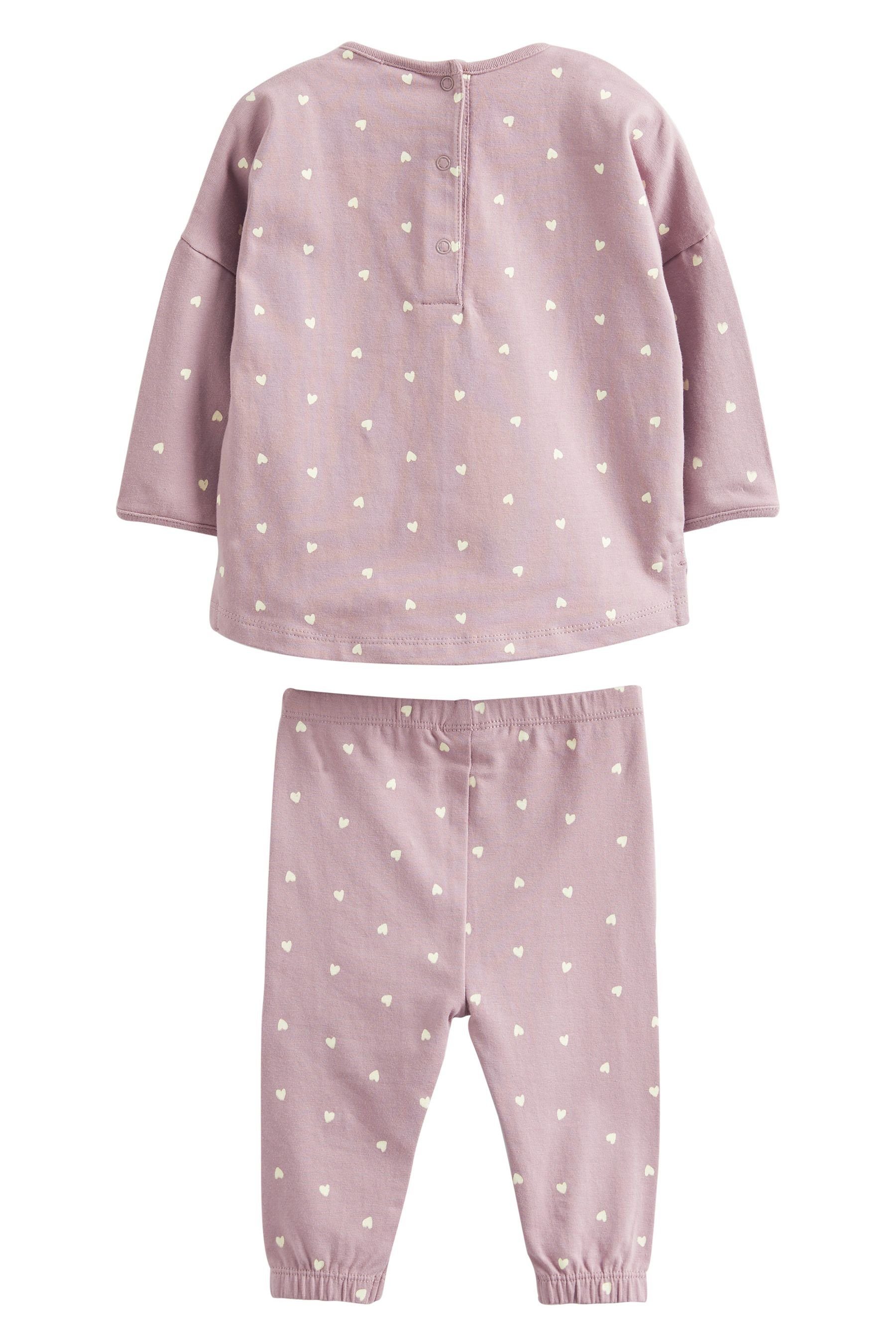 Next Shirt & Leggings T-Shirts und 6-teiligen Stripe Pink Leggings Baby-Set im (6-tlg)